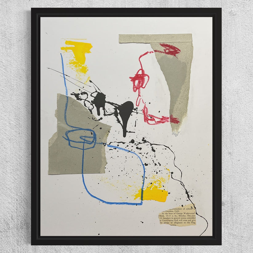 Abstract 'THIRSTY STITCH' - Mixed Media Abstract Sam Lewis