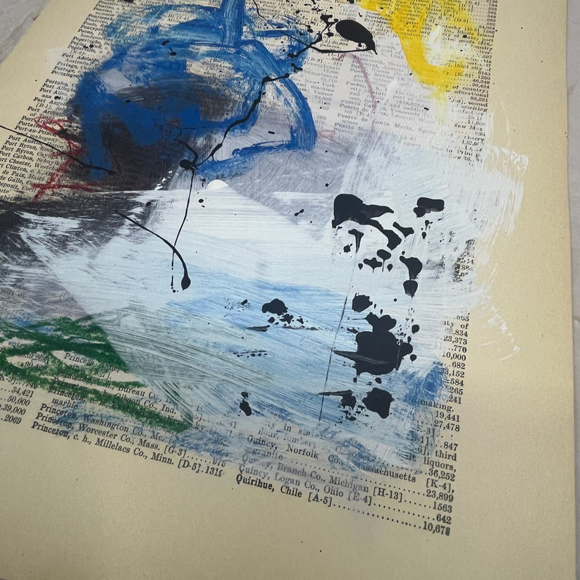 Abstract Mixed Media Painting 'WANDERLUST SERIES #13' - Original Mixed Media Abstract Art Painting Sam Lewis
