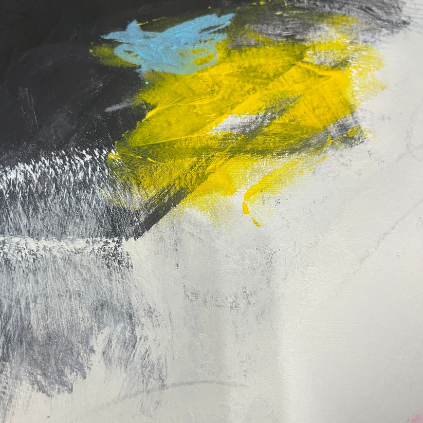 Abstract Mixed Media Painting 'ZEALOUS QUESTION' - Original Mixed Media Abstract Art Painting Sam Lewis