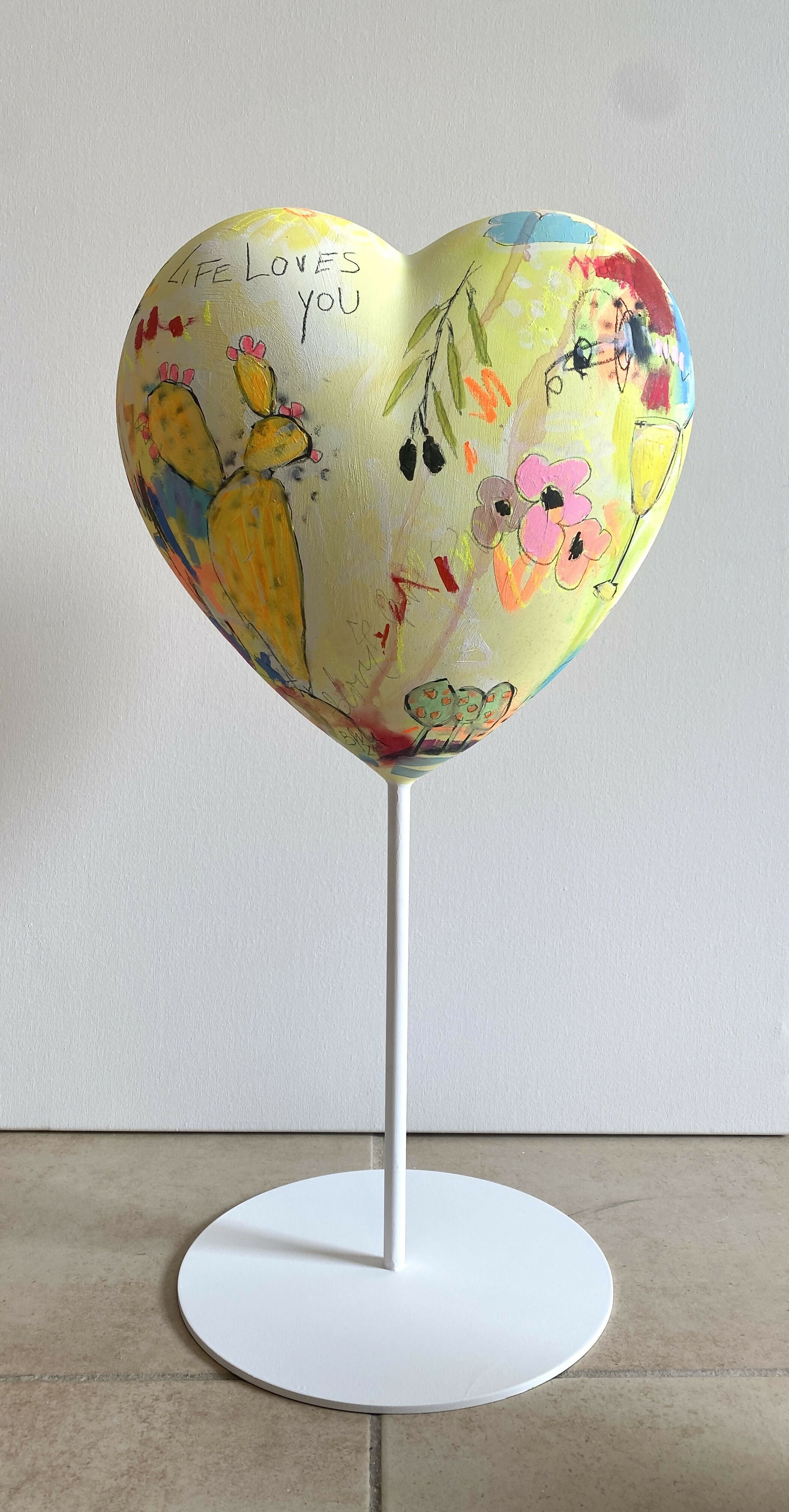 Abstract Landscape Mixed Media Pop Art Sculpture Visionary Life Loves You No.15 Bea Schubert