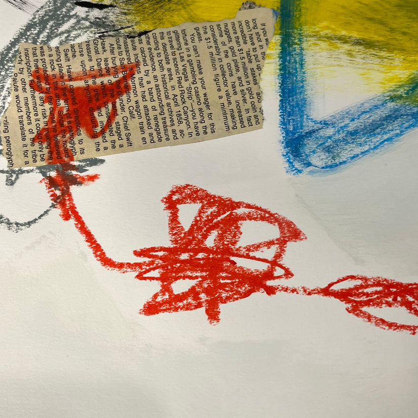 Abstract Mixed Media Painting 'ABOUNDING BREATH' - Mixed Media Abstract Art Painting Sam Lewis