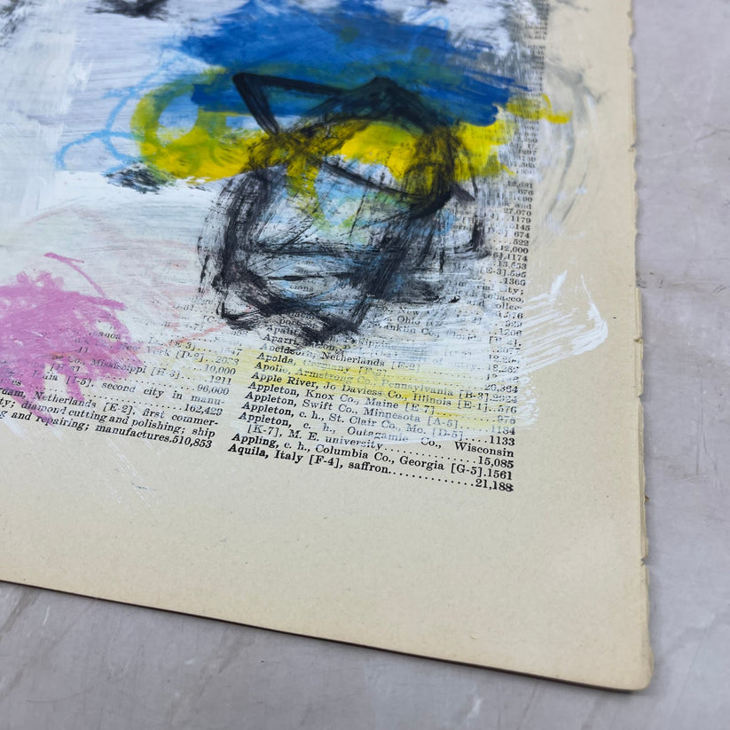 Abstract Mixed Media Painting 'WANDERLUST SERIES #11' - Original Mixed Media Abstract Art Painting Sam Lewis