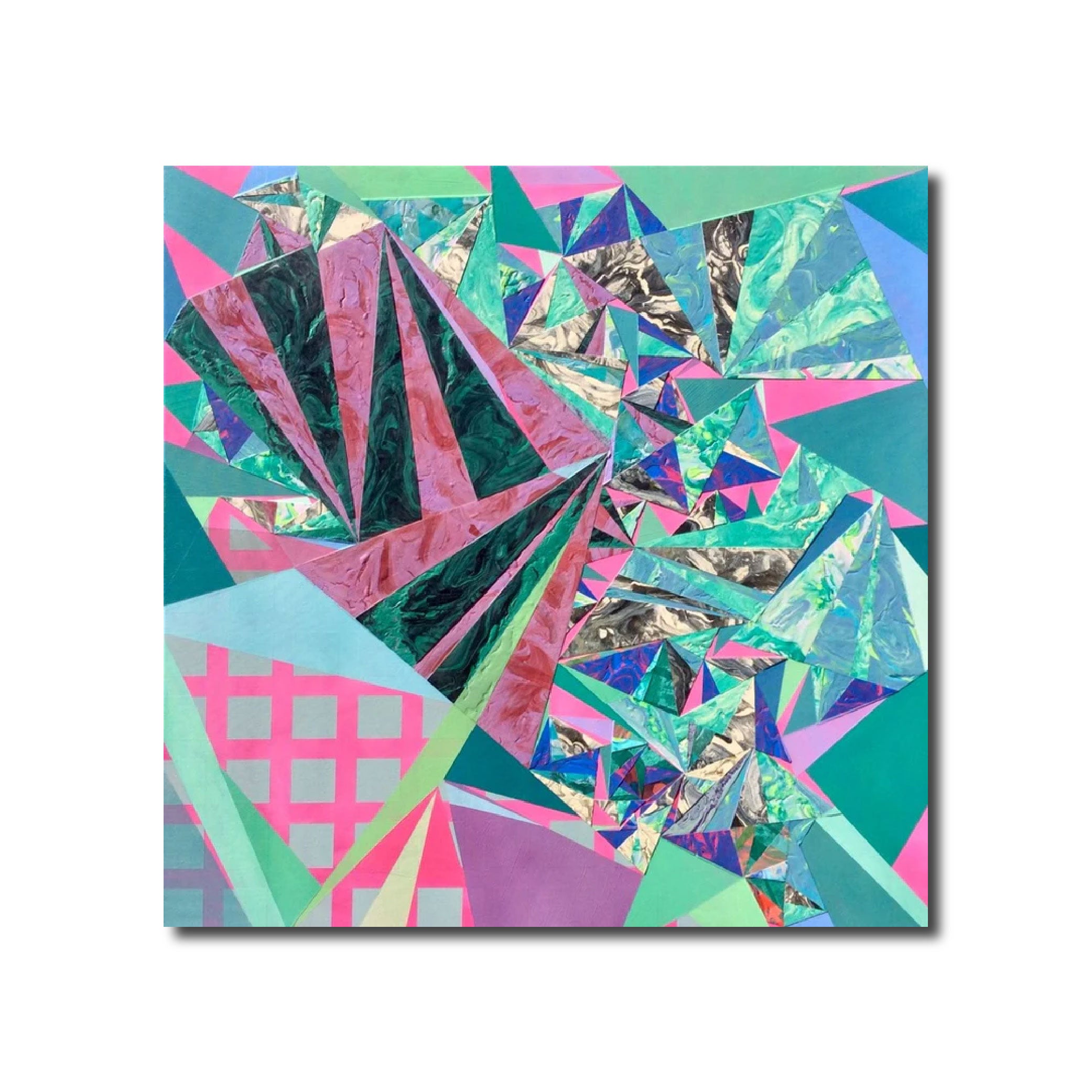Abstract Geometric Painting 'CLUSTER 5' - Acrylic on Canvas Katherine Adkins