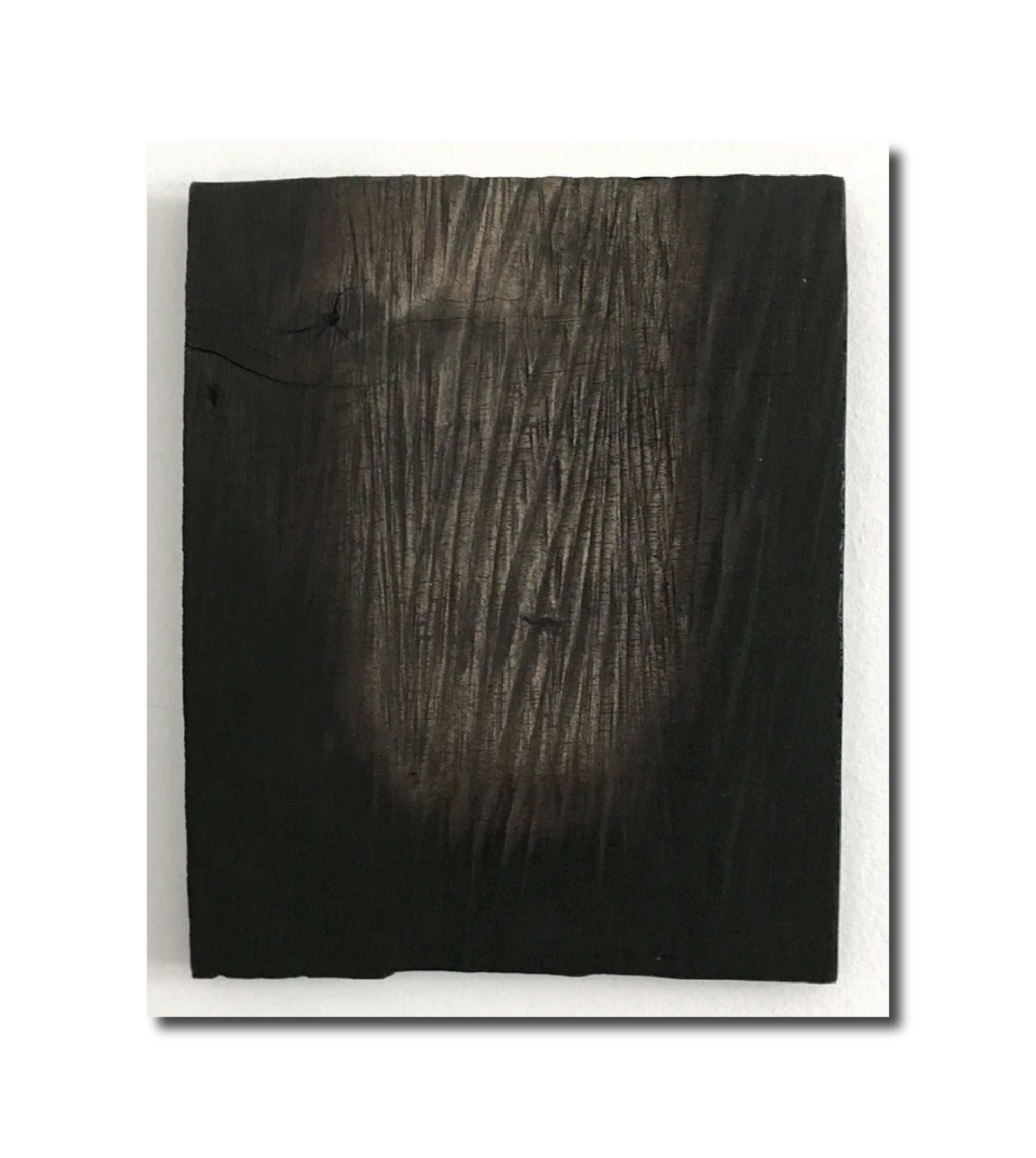 Oil 'SUSURRATION (IV)' - Carbon, Walnut Ink on Walnut, and Ultra-Black Resin Richard Devereux