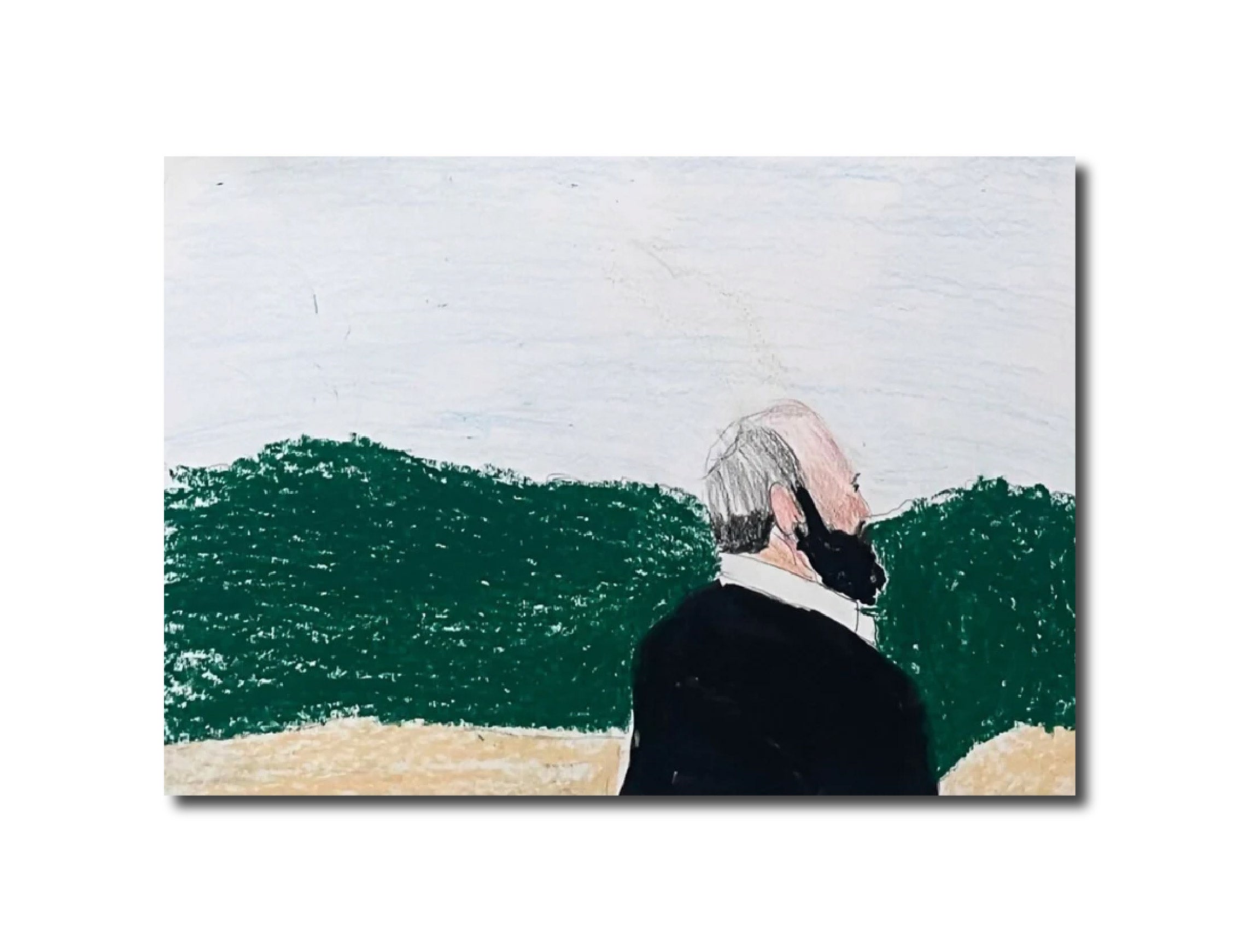 Acrylic Art Waiting to Return Irfan Ajvazi