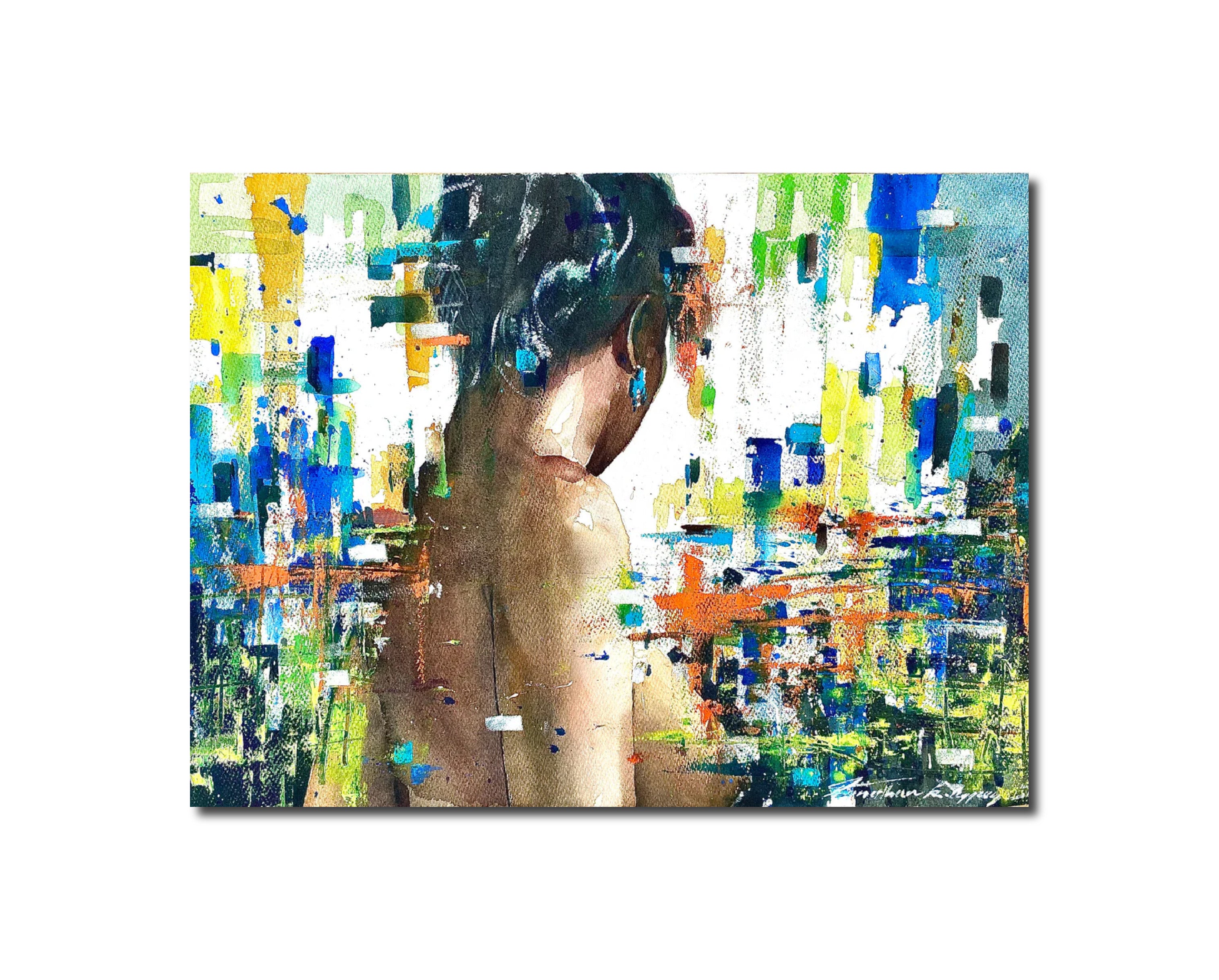 Painting 'FECUNDITY II' - Watercolour Jonathan Kwegyir Aggrey