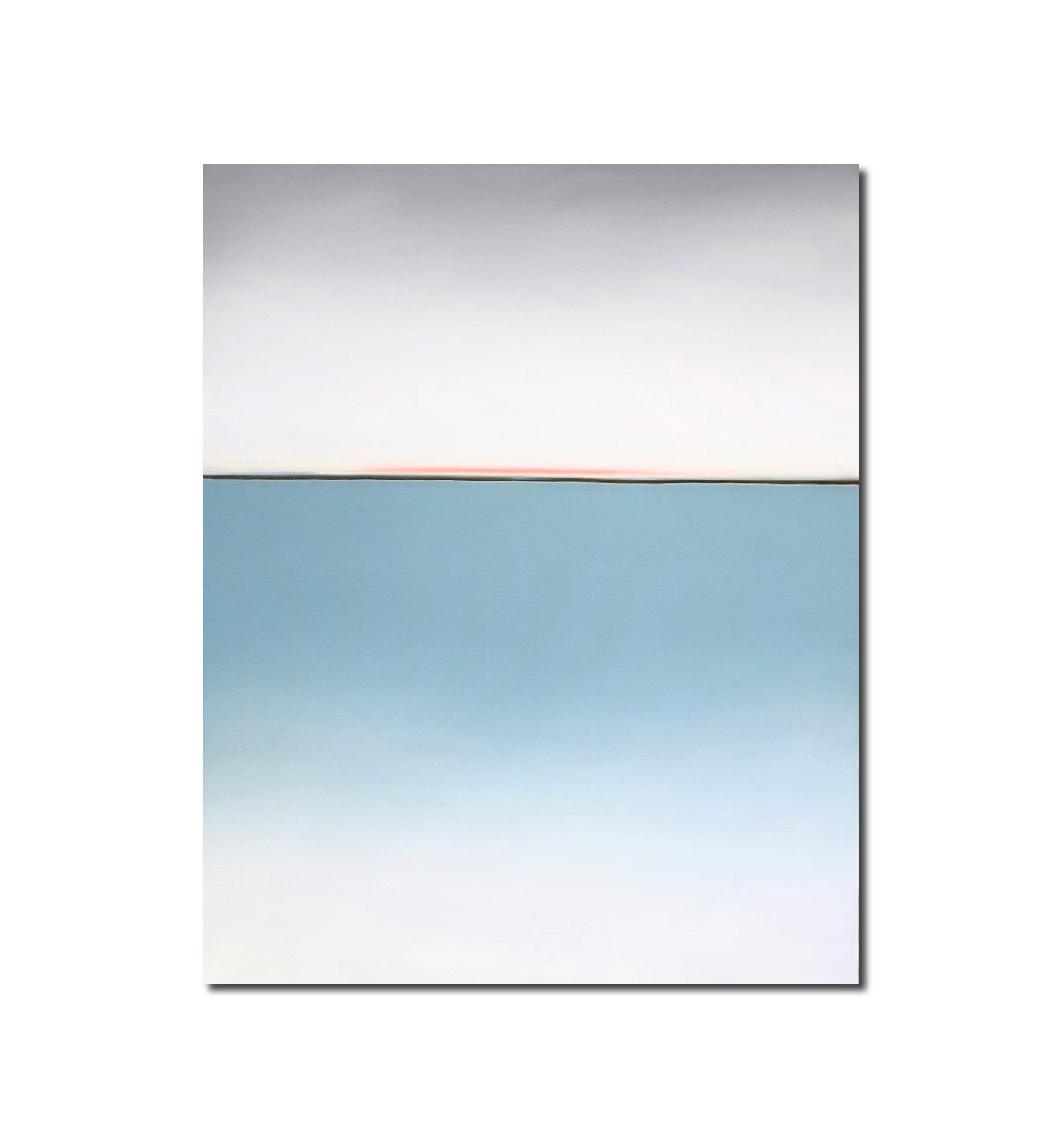 Horizon of Emotions #105, tender seascape painting Larissa Uvarova