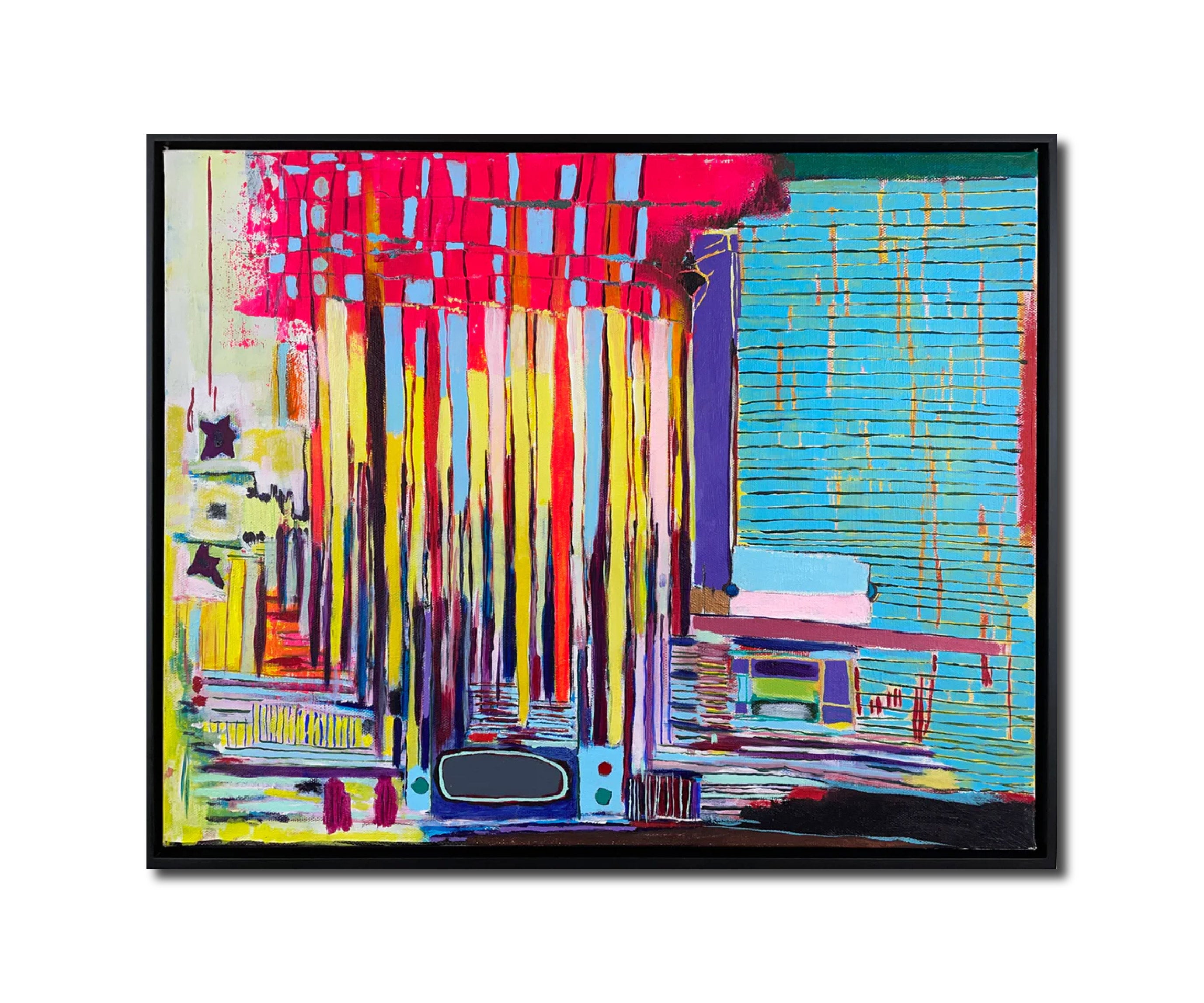 Acrylic Painting 'TEST THE WATER' - Acrylic, Pastel, and Colored Pencil on Canvas Derek Des Islets