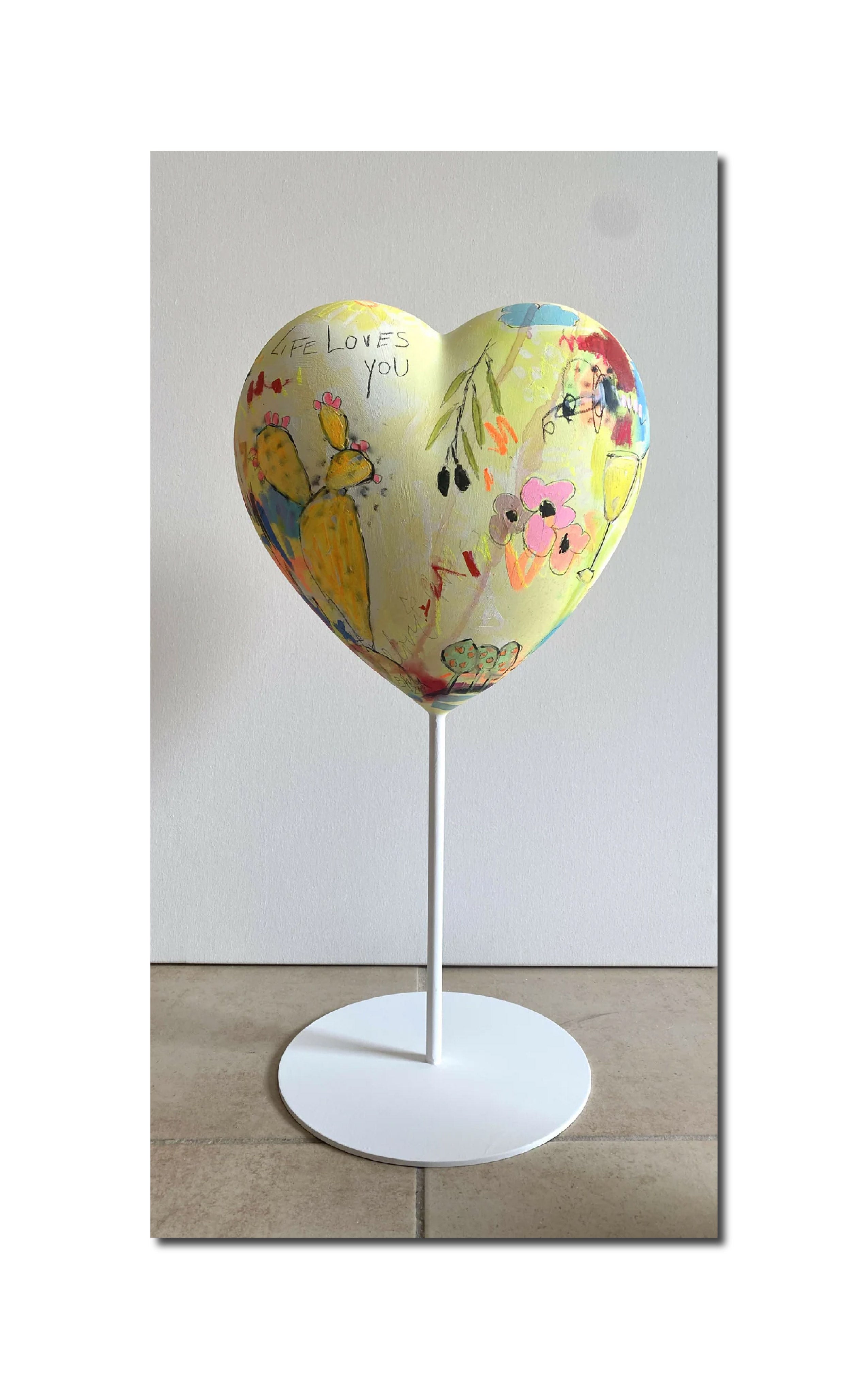 Abstract Landscape Mixed Media Pop Art Sculpture Visionary Life Loves You No.15 Bea Schubert