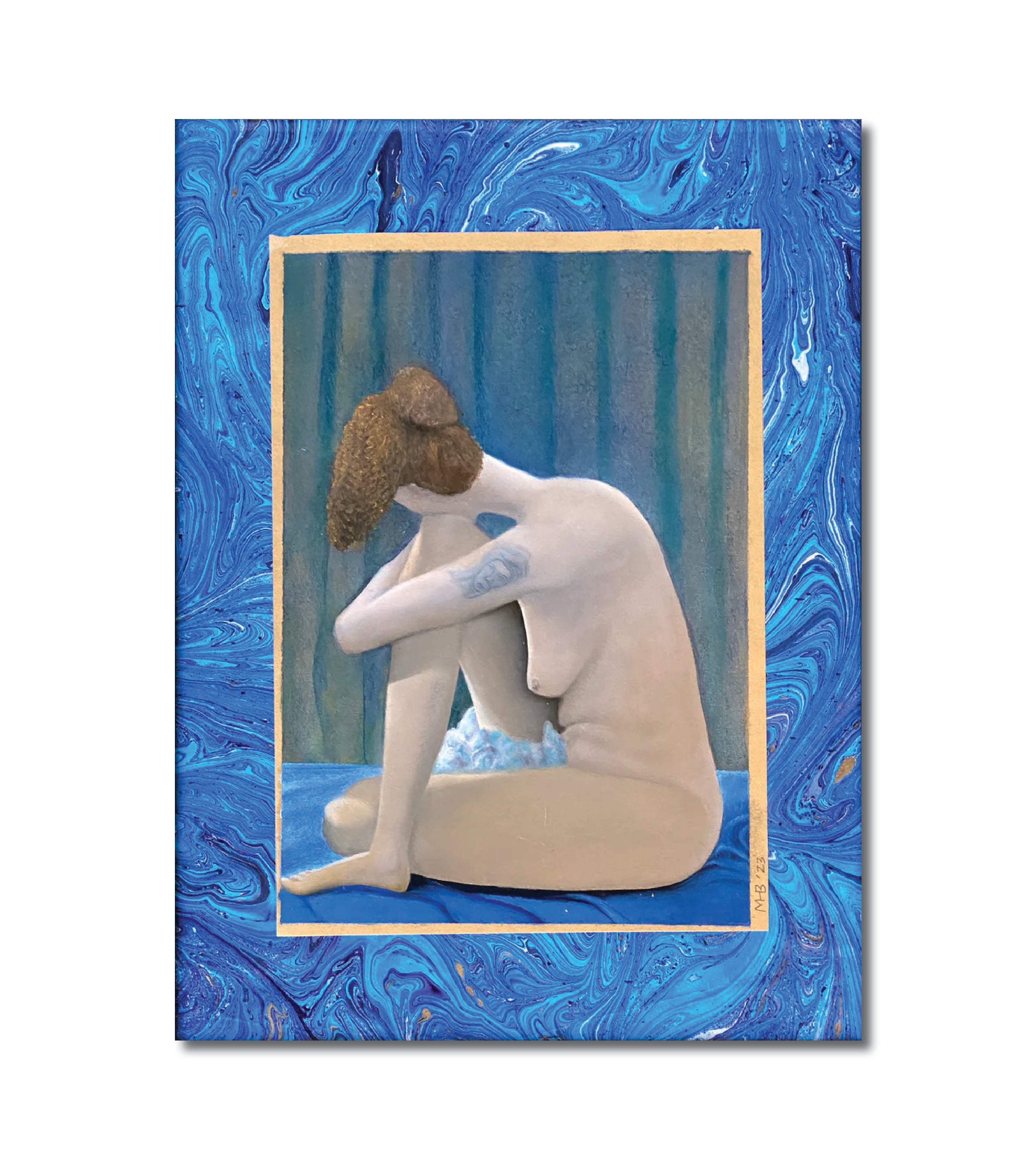 Oil 'NUDE FROM LIFE' - Oil on Paper Matthew Holden Bates