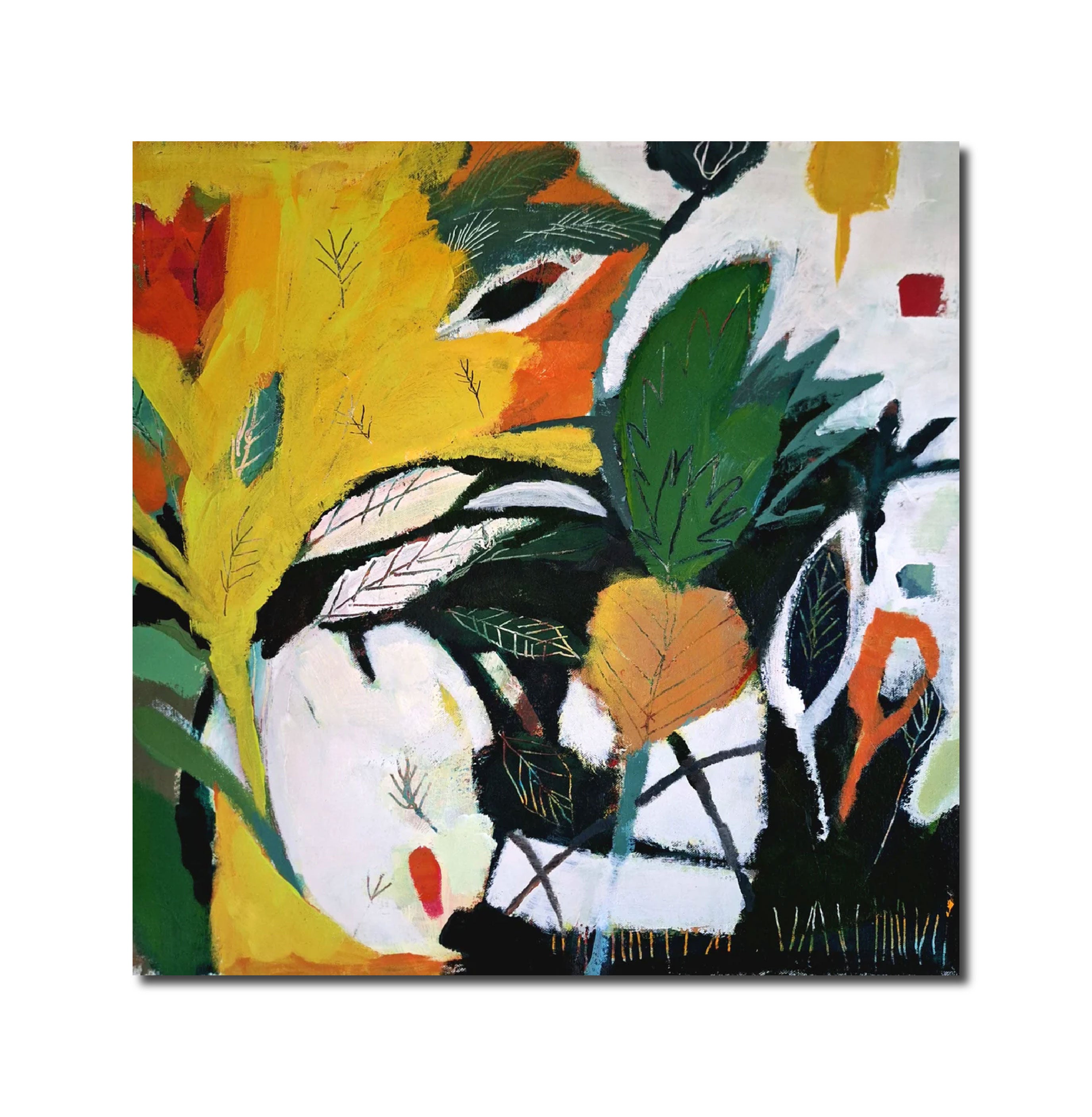 Abstract Mixed Media 'NO PRESSURE' - Acrylic & Mixed Media Jane Beaumont