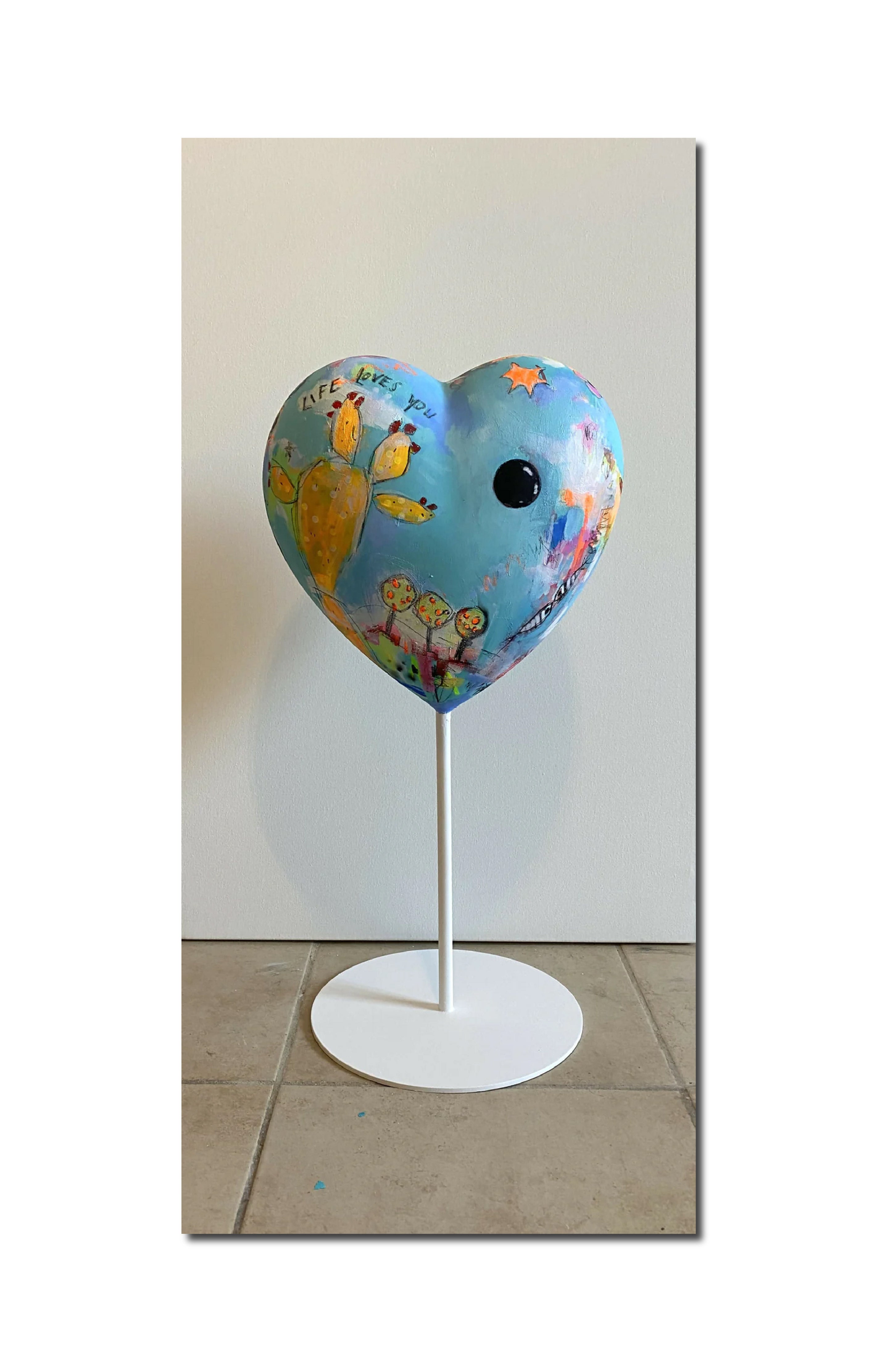 Abstract Landscape Mixed Media Pop Art Sculpture Visionary Life Loves You No.16 Bea Schubert