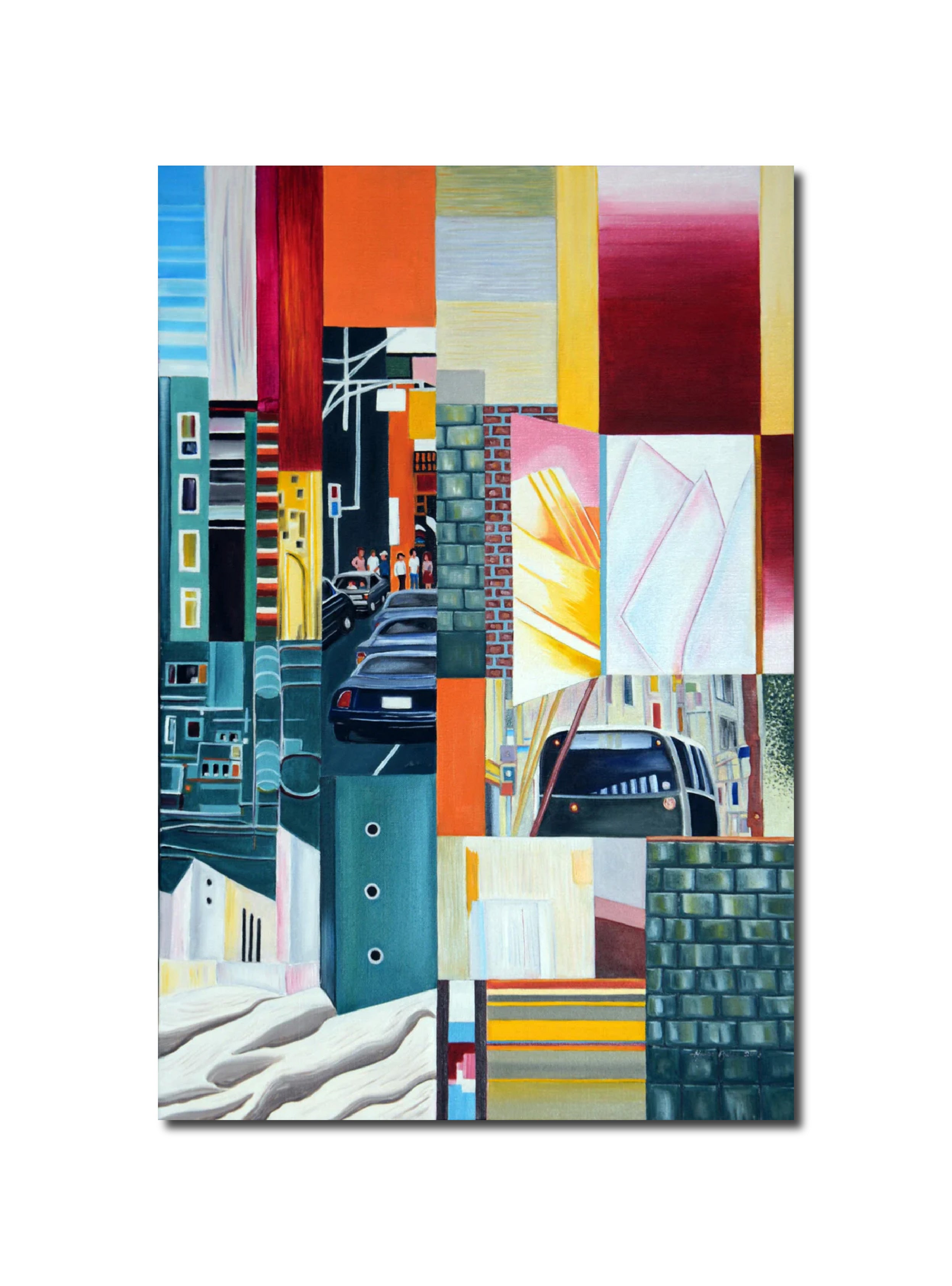 Abstract 'URBAN CULTURE' - Oil on Canvas Haibat El Balaa