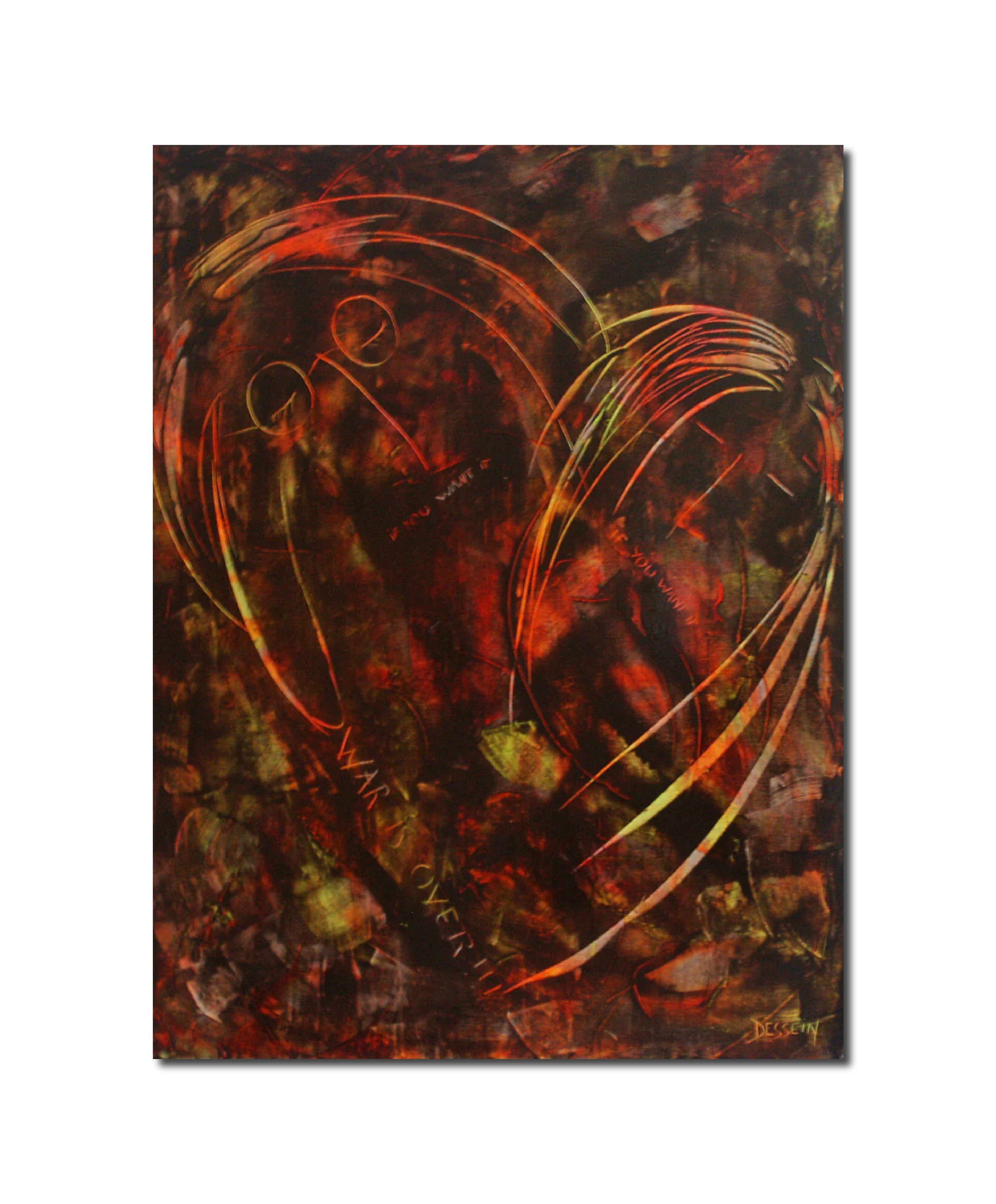 Painting 'IF YOU WANT IT' - Acrylic on canvas Delphine DESSEIN