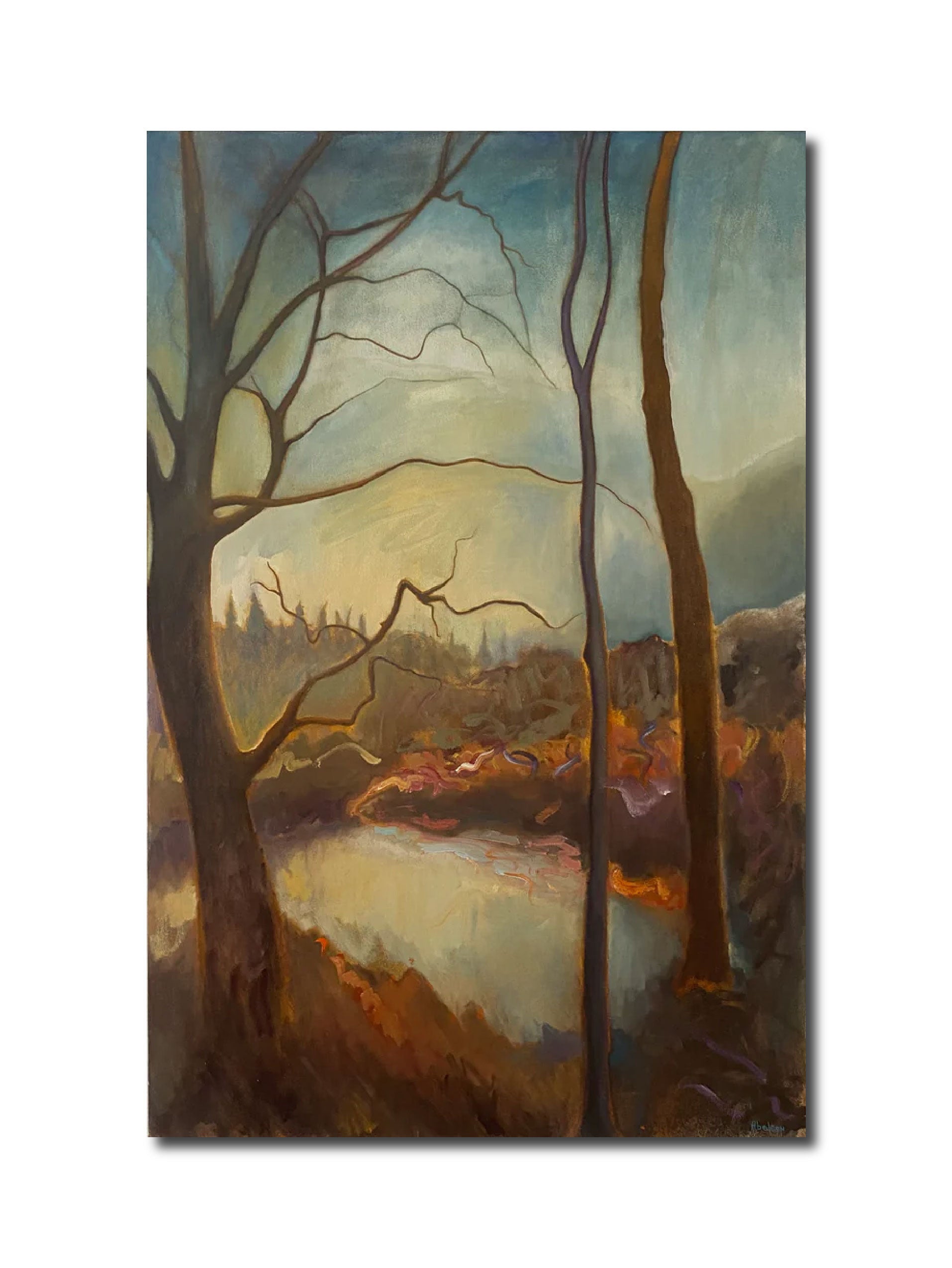 Oil Painting 'SILVER LAKE' - Oil on Canvas David Abelson