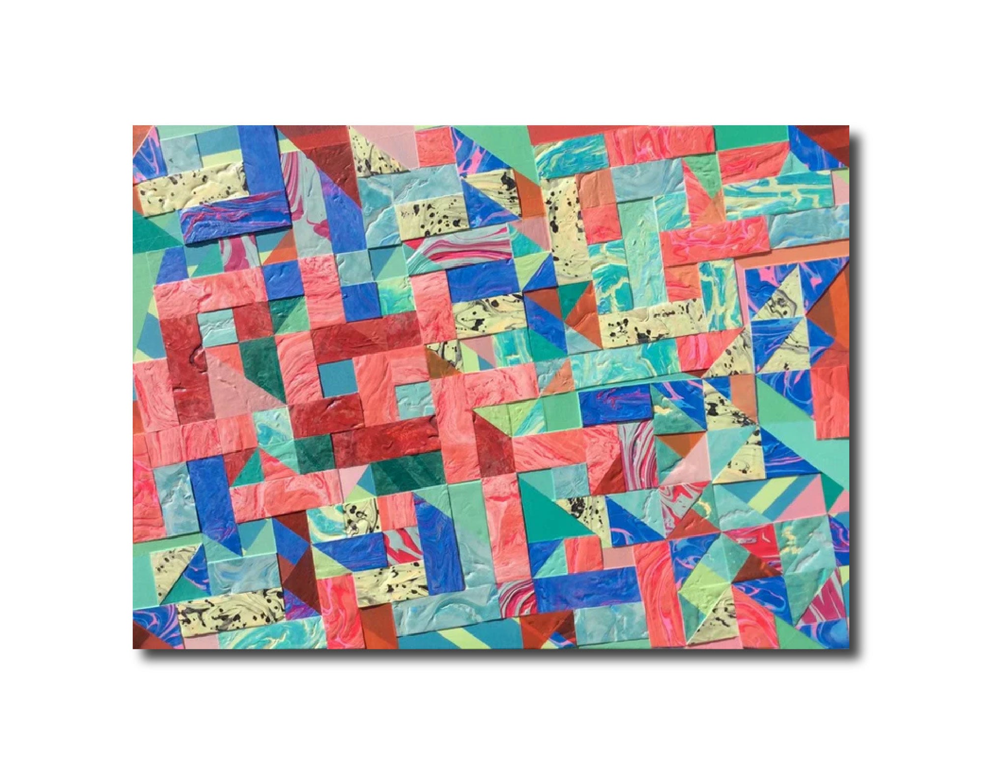 Abstract Geometric Painting 'CLUSTER 2' - Acrylic on Canvas Katherine Adkins