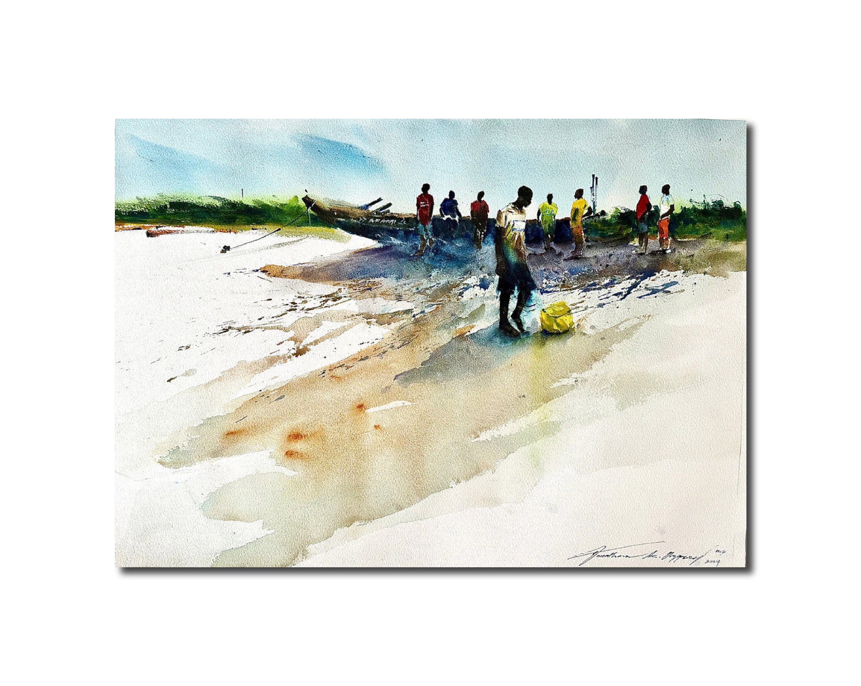 Painting 'MY HOPE IS IN YOU' - Watercolour Jonathan Kwegyir Aggrey