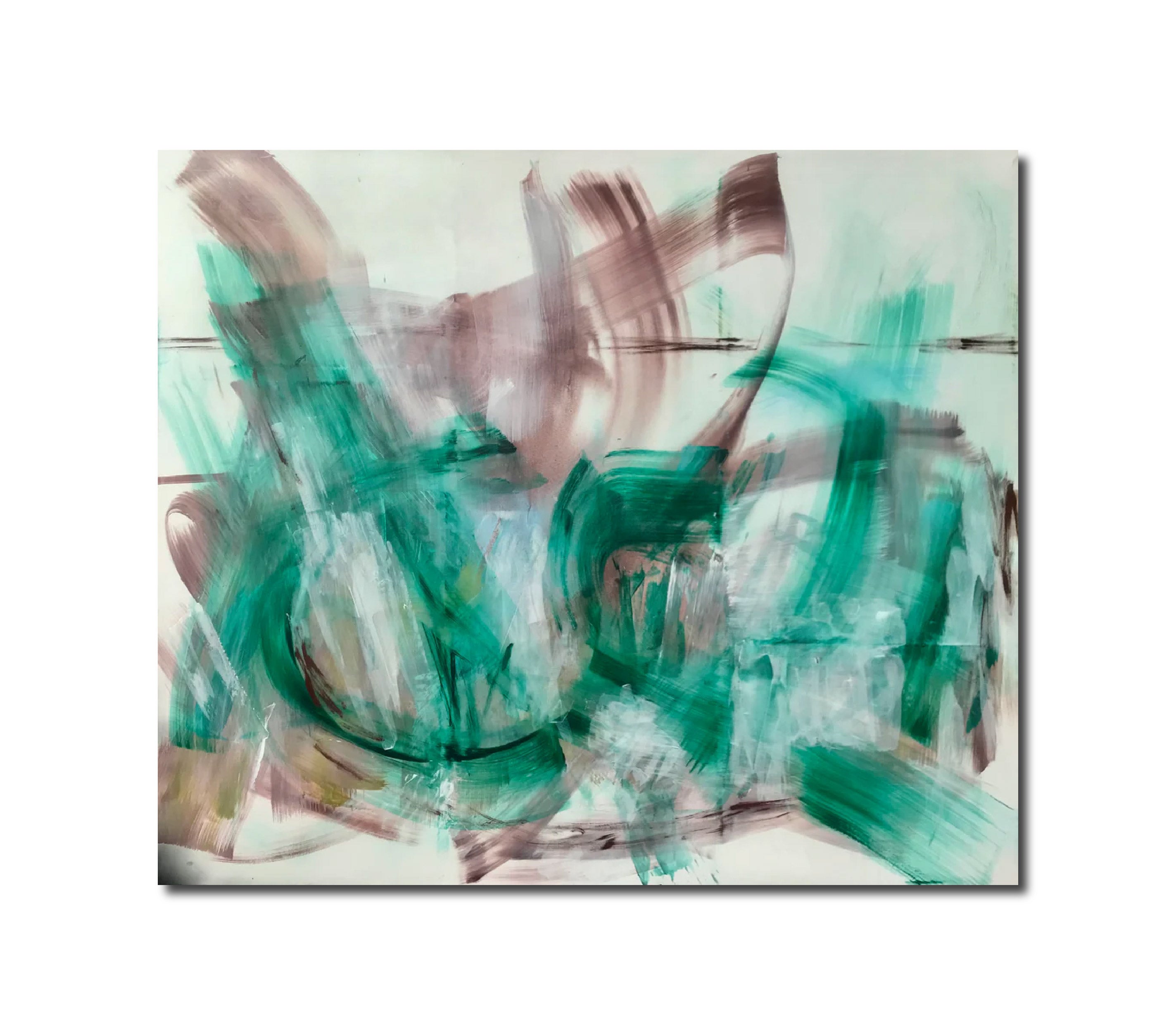 Abstract Acrylic Painting 'WHAT ABOUT FLOWERING FIELDS' - Acrylics, pigments on canvas Michelle Hold