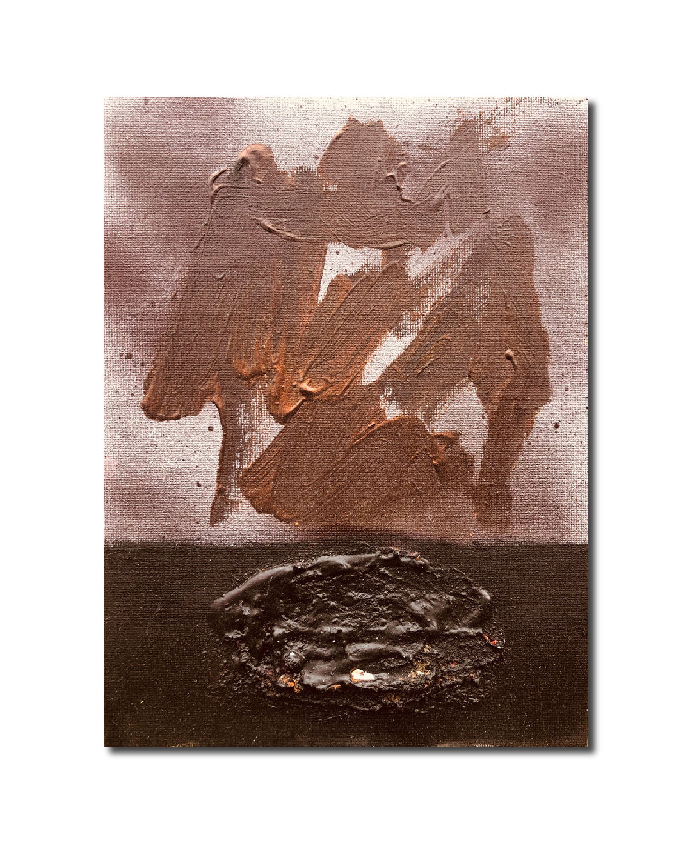 Painting 'CALLIGRAPHIC FORM' - Acrylic on Cardboard (Mixed Techniques) Rashad Babayev