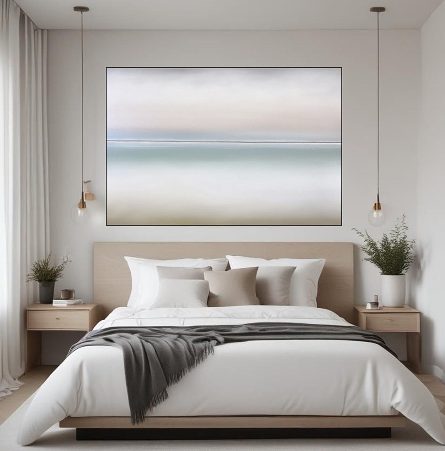 Horizon of Emotions #106, teder seascape painting Larissa Uvarova