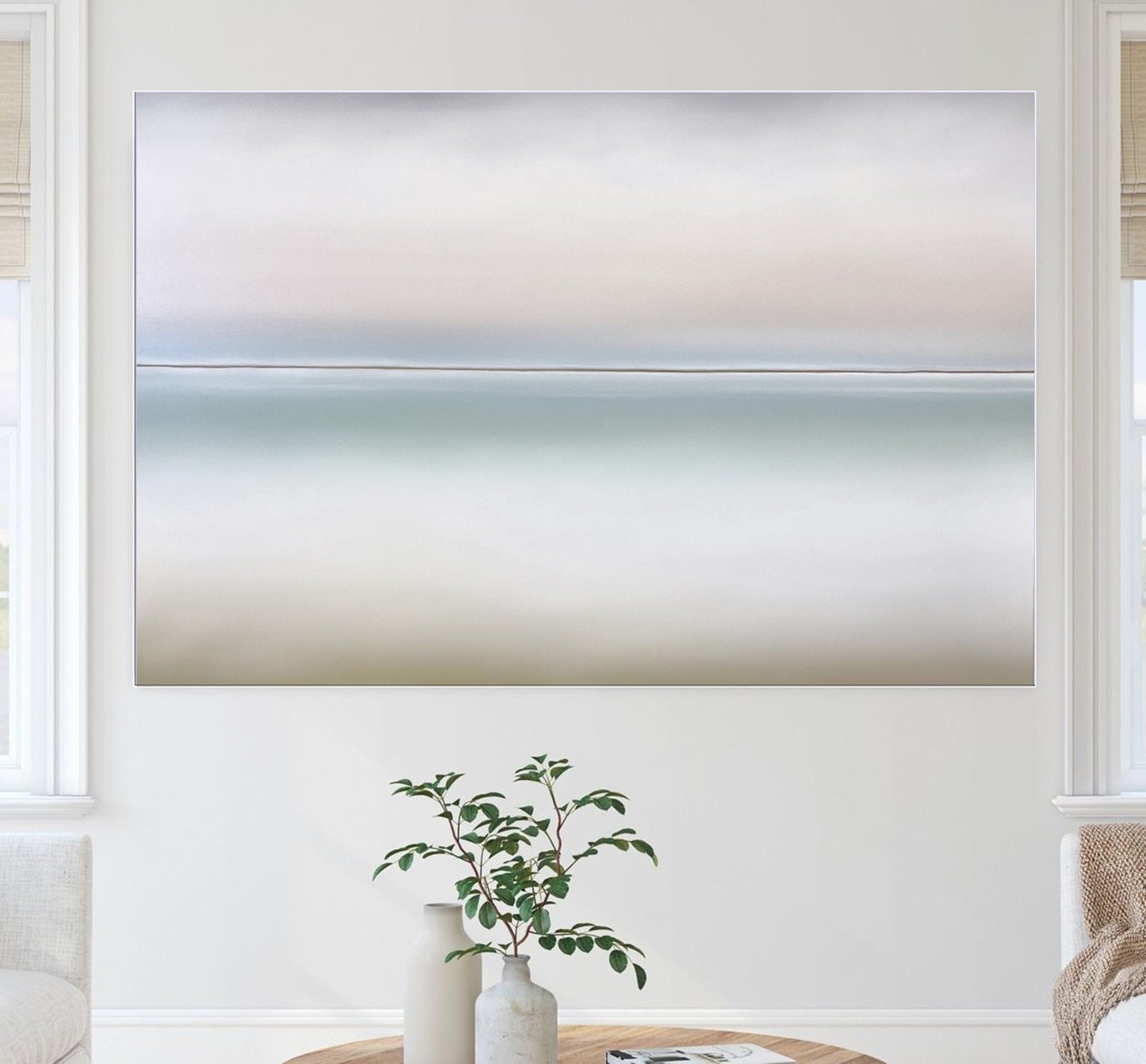 Horizon of Emotions #106, teder seascape painting Larissa Uvarova