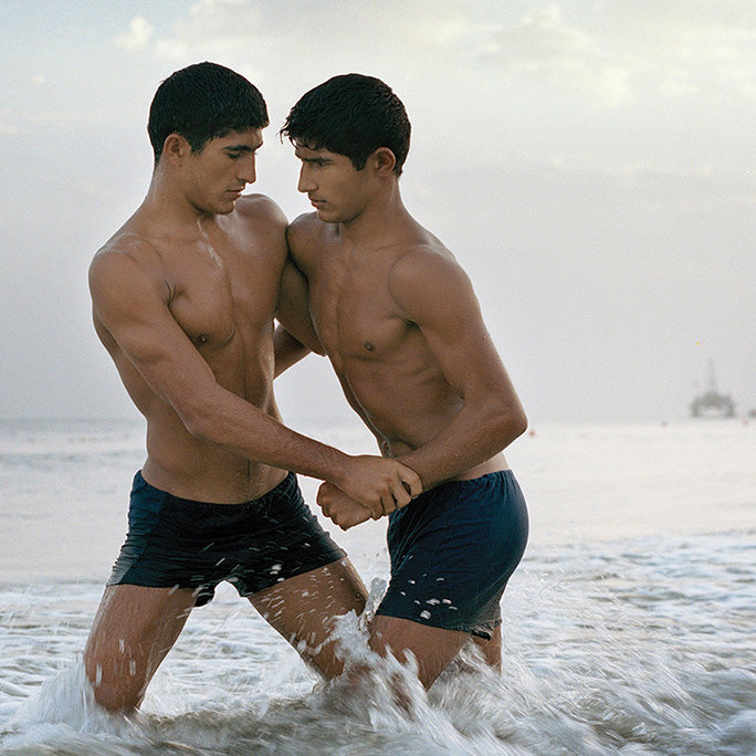 Valery Katsuba. Brothers-wrestlers. Caspian Sea, 2002 Valery Katsuba