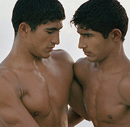 Valery Katsuba. Brothers-wrestlers. Caspian Sea, 2002 Valery Katsuba