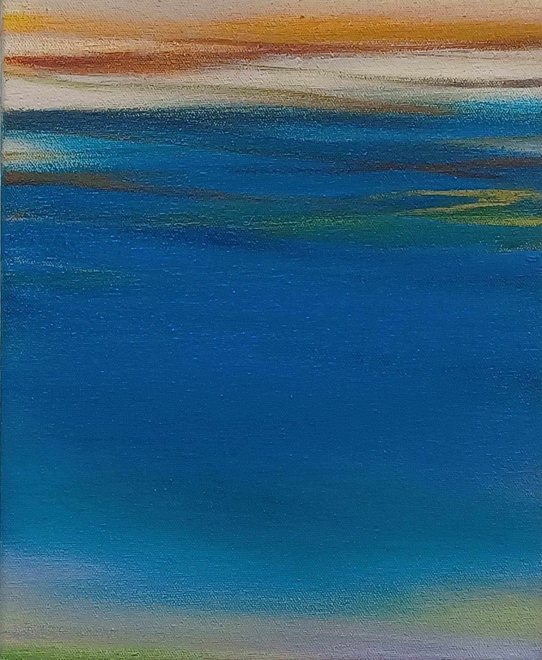 Abstract Oil 'WAVES' oil on canvas Robert Melzmuf