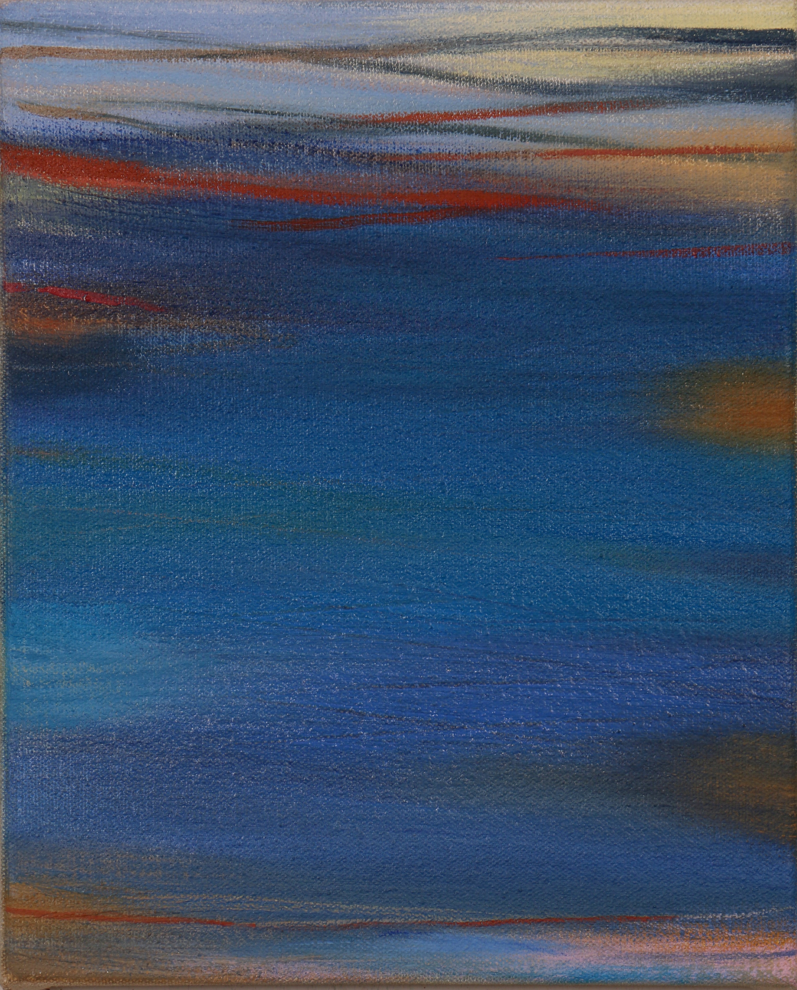 Abstract Oil 'WAVES' oil on canvas Robert Melzmuf