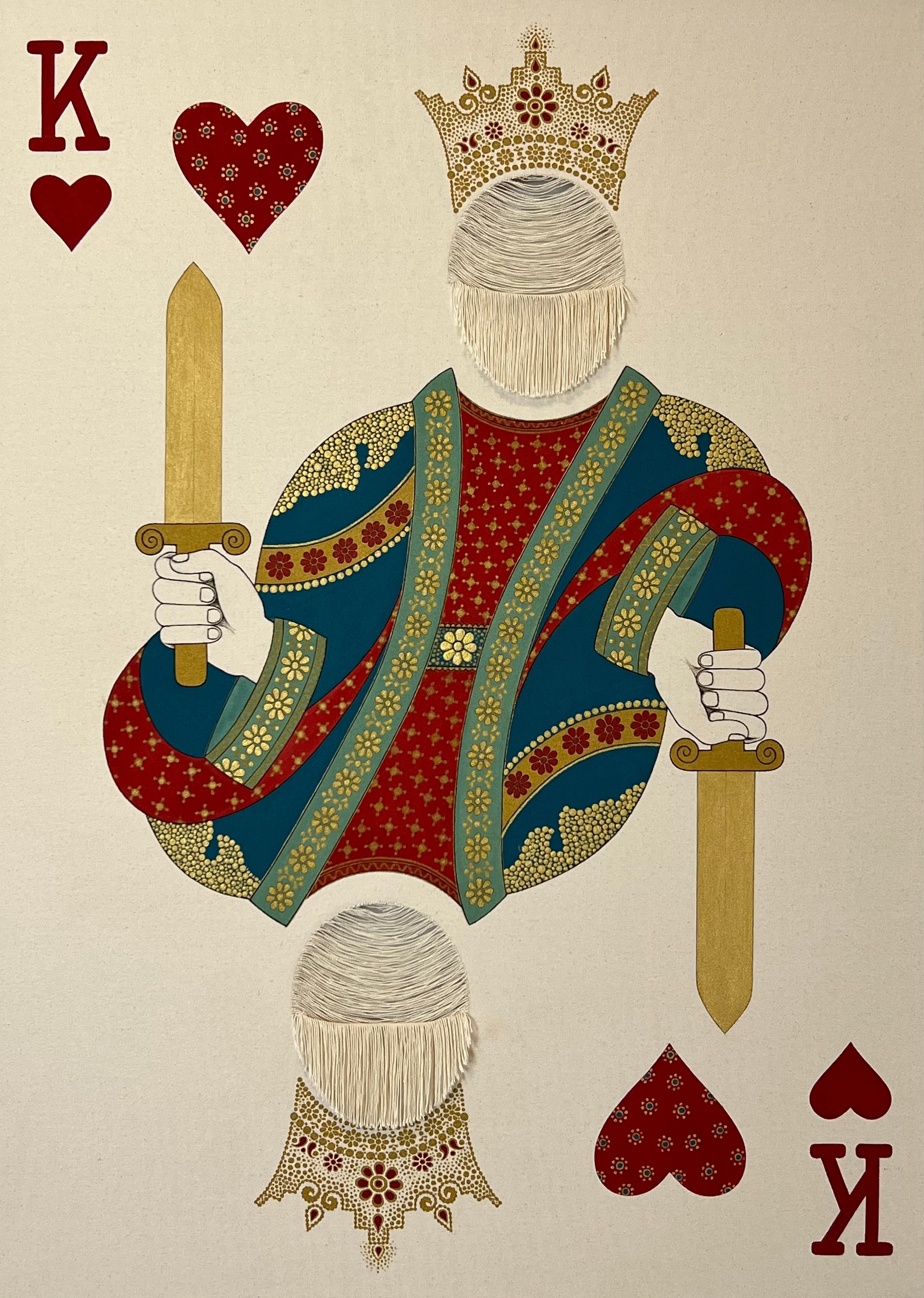 Acrylic 'KING OF HEARTS' - Acrylic on Canvas Parastoo Ahovan