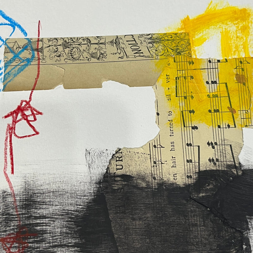 Abstract Mixed Media Painting 'FLAGRANT SECOND' - Mixed Media Abstract Art Painting Sam Lewis
