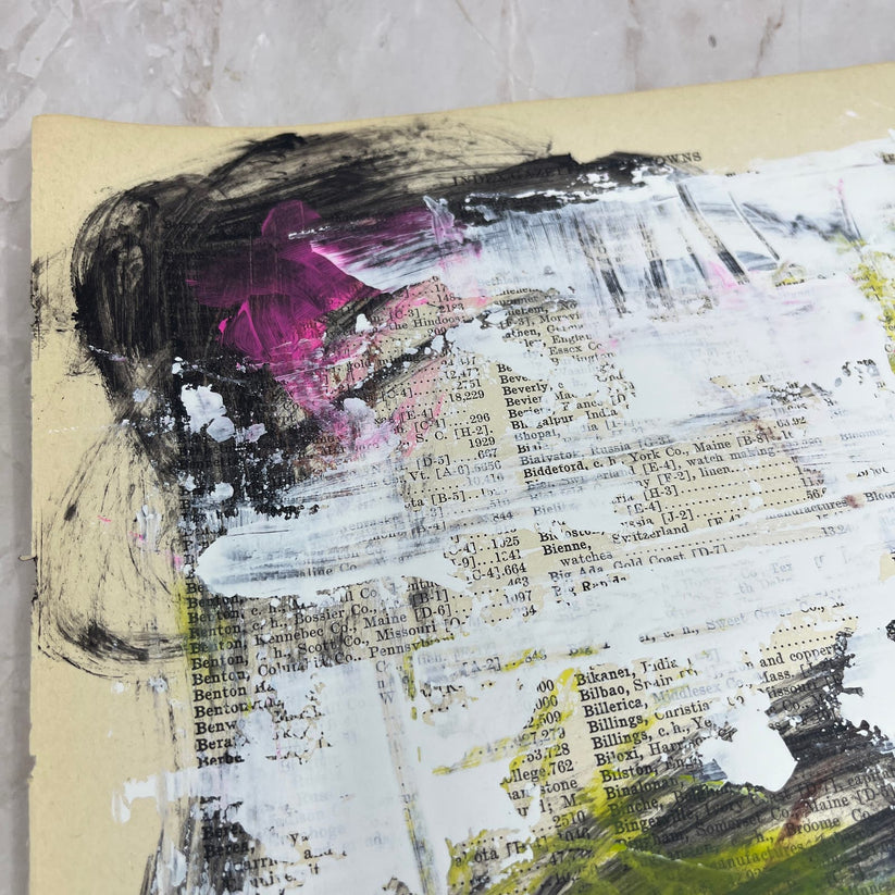 Abstract Mixed Media Painting 'WANDERLUST SERIES #9' - Original Mixed Media Abstract Art Painting Sam Lewis