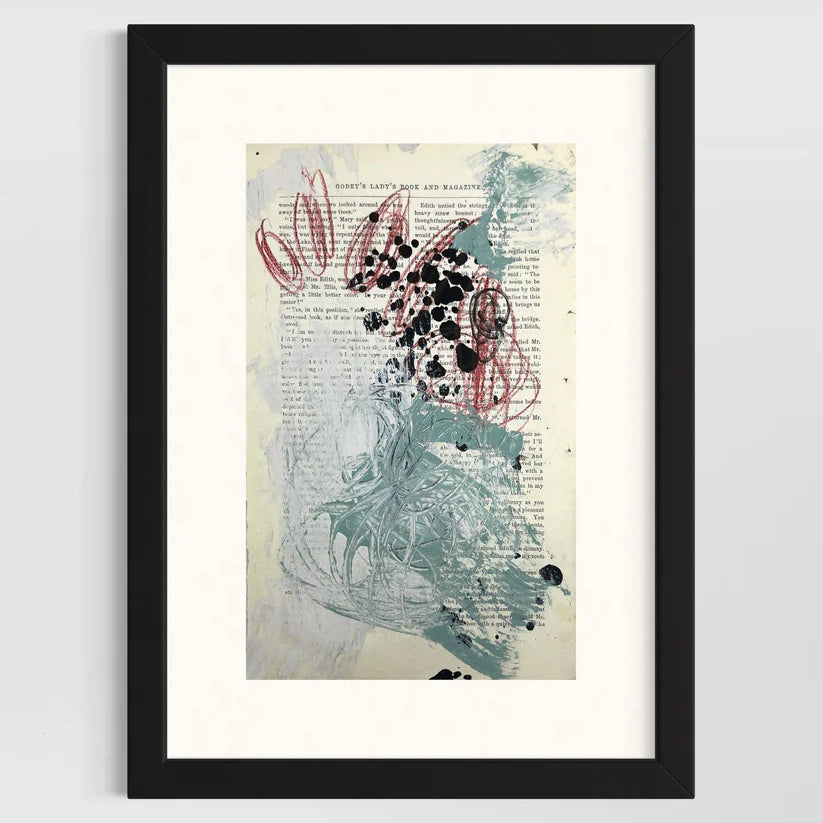 Abstract Mixed Media Painting 'SIGNED #2' - Mixed Media Abstract Art Painting Sam Lewis