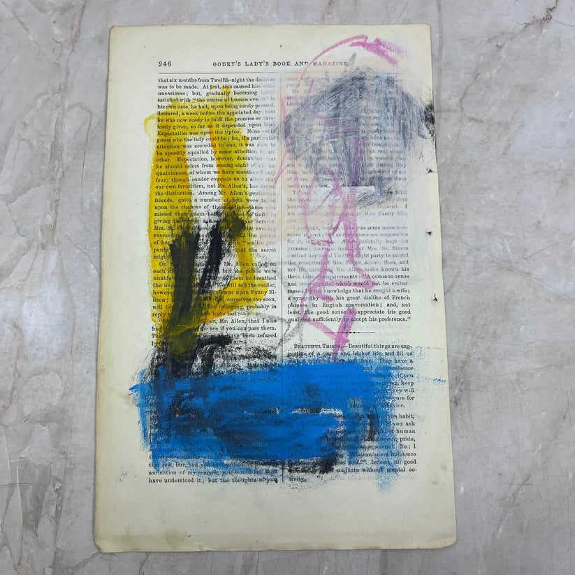 Abstract Mixed Media Painting 'SIGNED #4' - Mixed Media Abstract Art Painting Sam Lewis