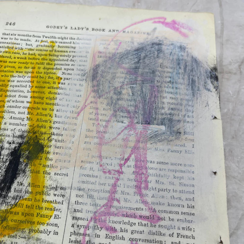 Abstract Mixed Media Painting 'SIGNED #4' - Mixed Media Abstract Art Painting Sam Lewis