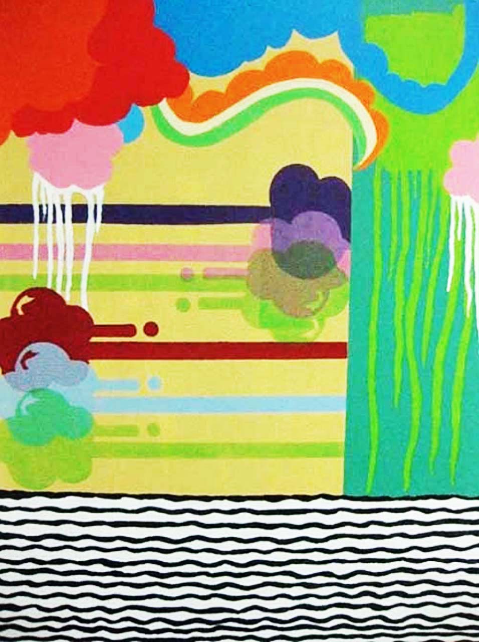 Acrylic Cityscape Figurative Painting Surrealism 'DUPLICATE YOUR SOUL' Tay Cha