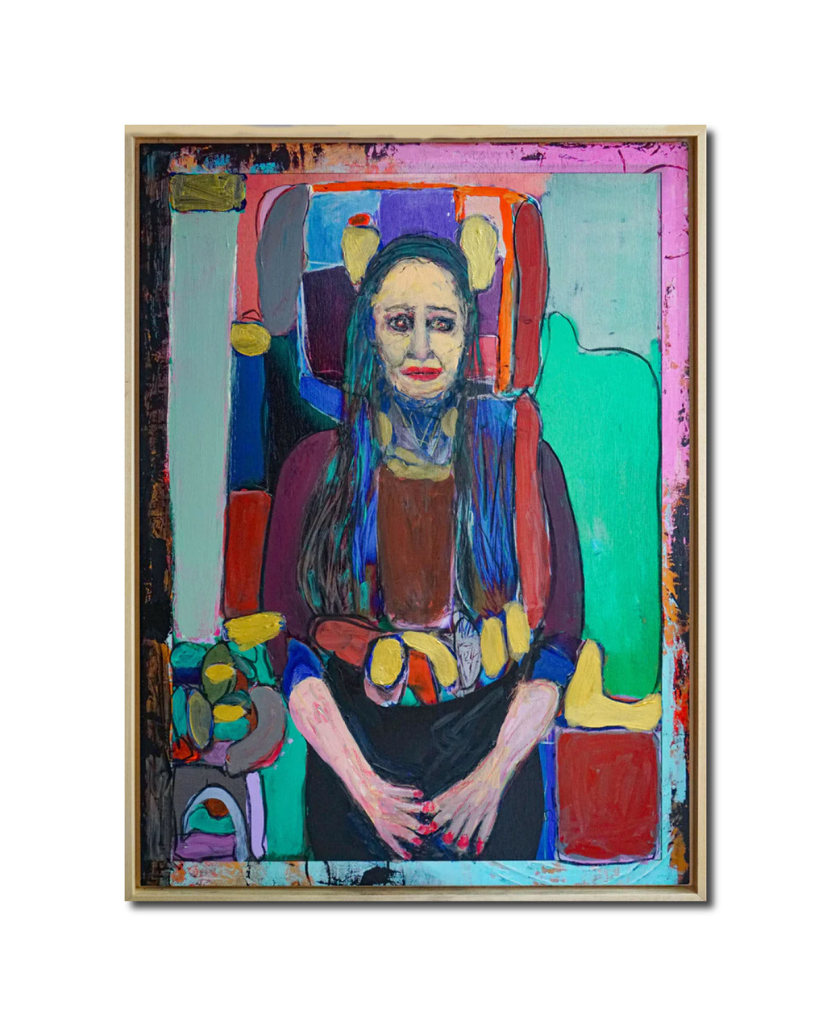 Acrylic painting Fashioning and timeless, 80x60 cm. Geert Lemmers