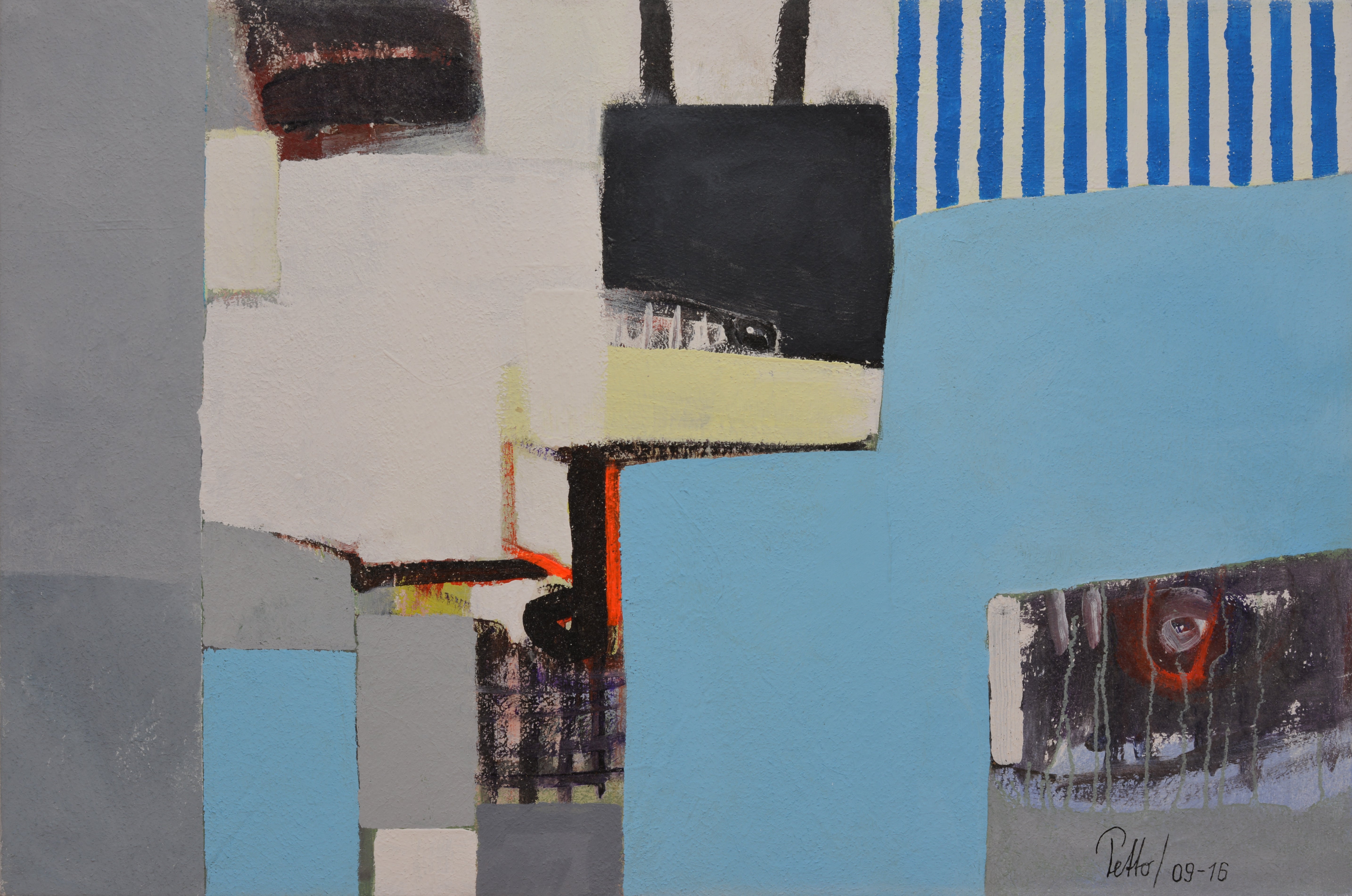 Abstract Acrylic Pop Art 'THE MESS' - Acrylic on Fleece Franz Petto