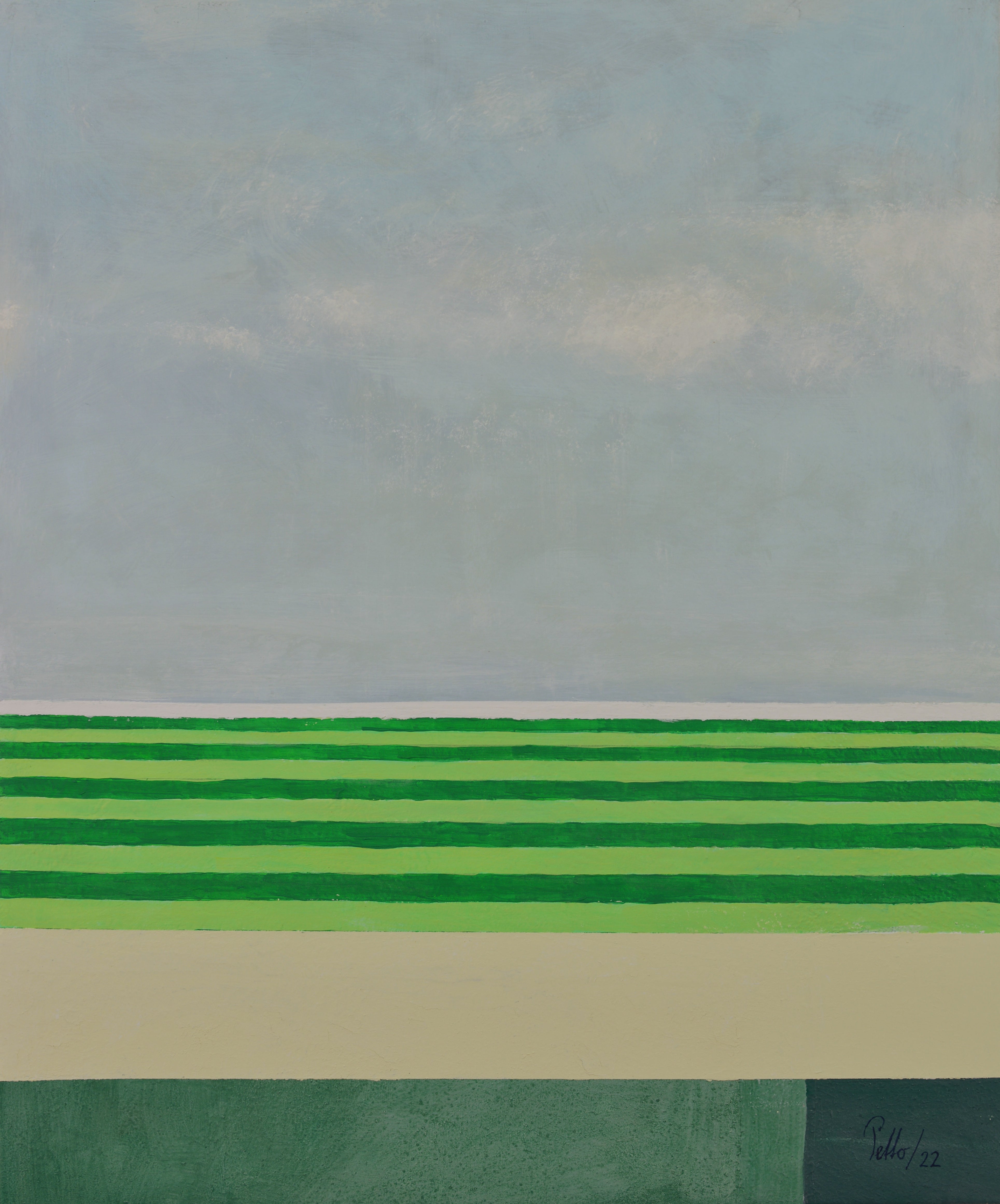 Abstract Acrylic Pop Art 'IN THE FIELDS' - Acrylic and Plaster on Fleece Franz Petto