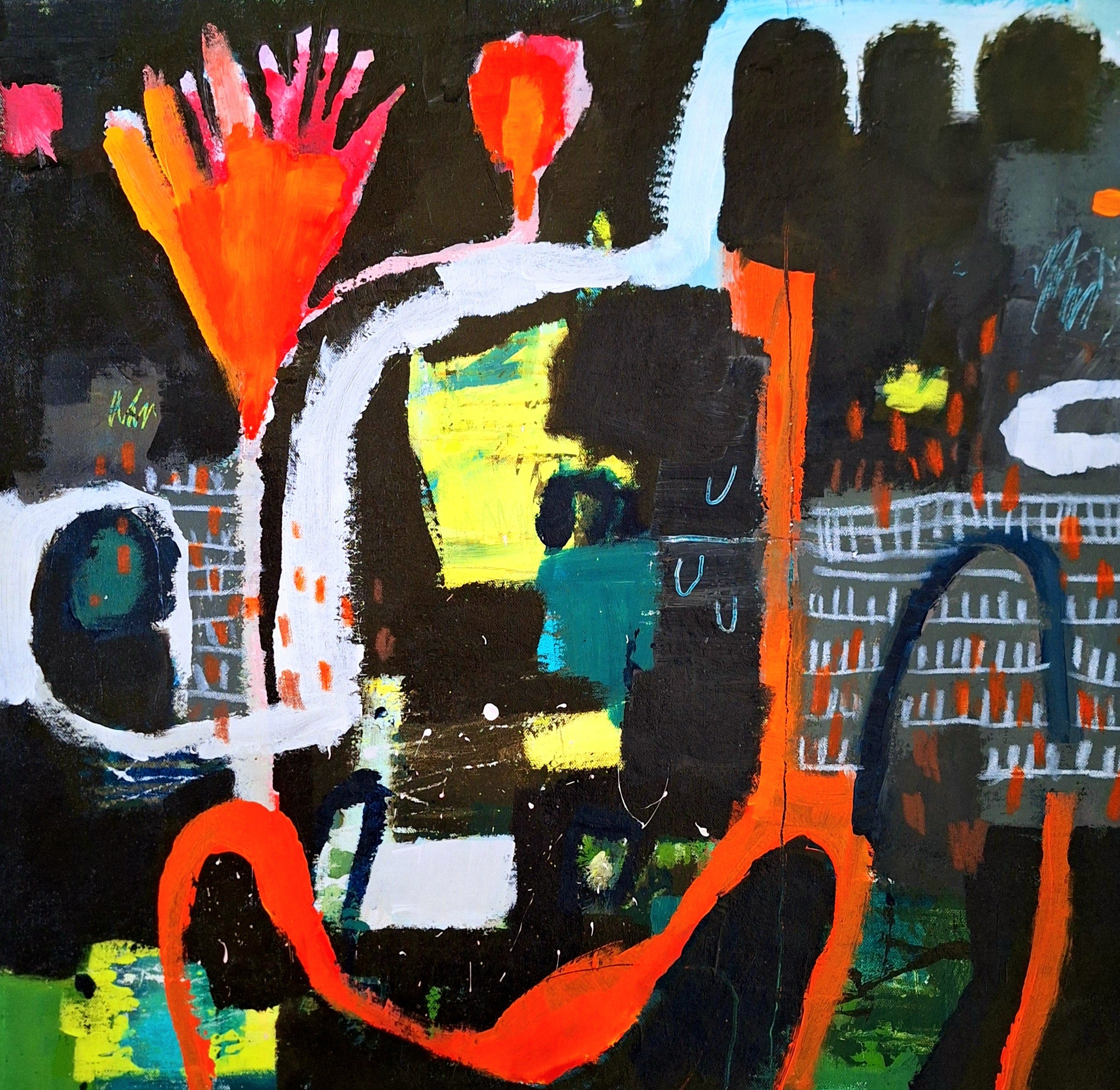 Abstract Mixed Media 'THE PATH BACK HOME' - Acrylic & Mixed Media Jane Beaumont