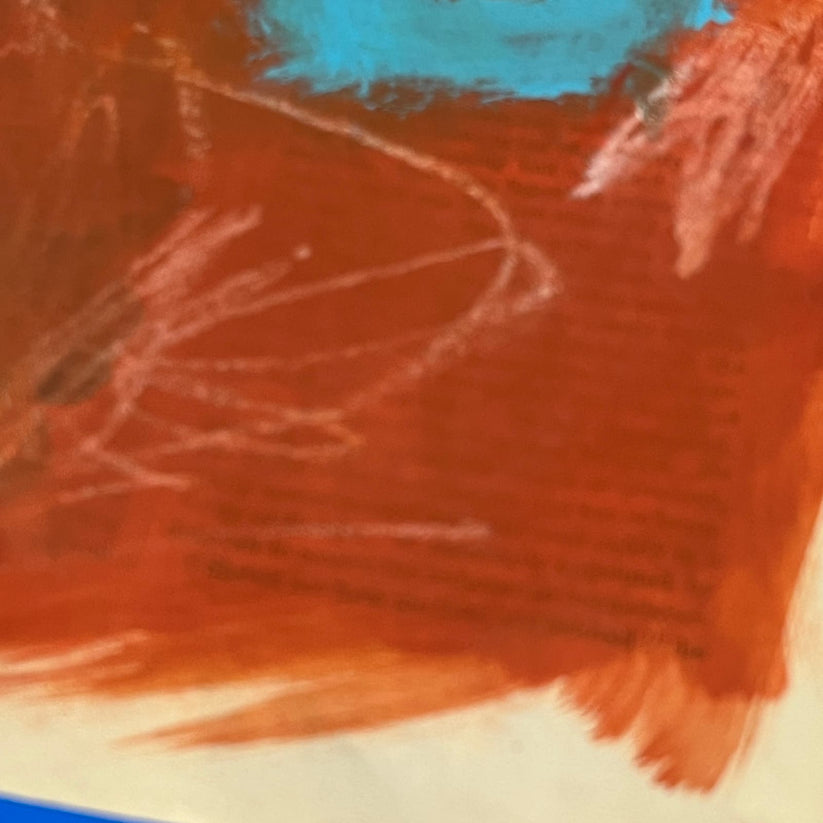 Abstract Mixed Media Painting '1861 PAPER SIGNED #14' - Original Mixed Media Abstract Art Painting Sam Lewis