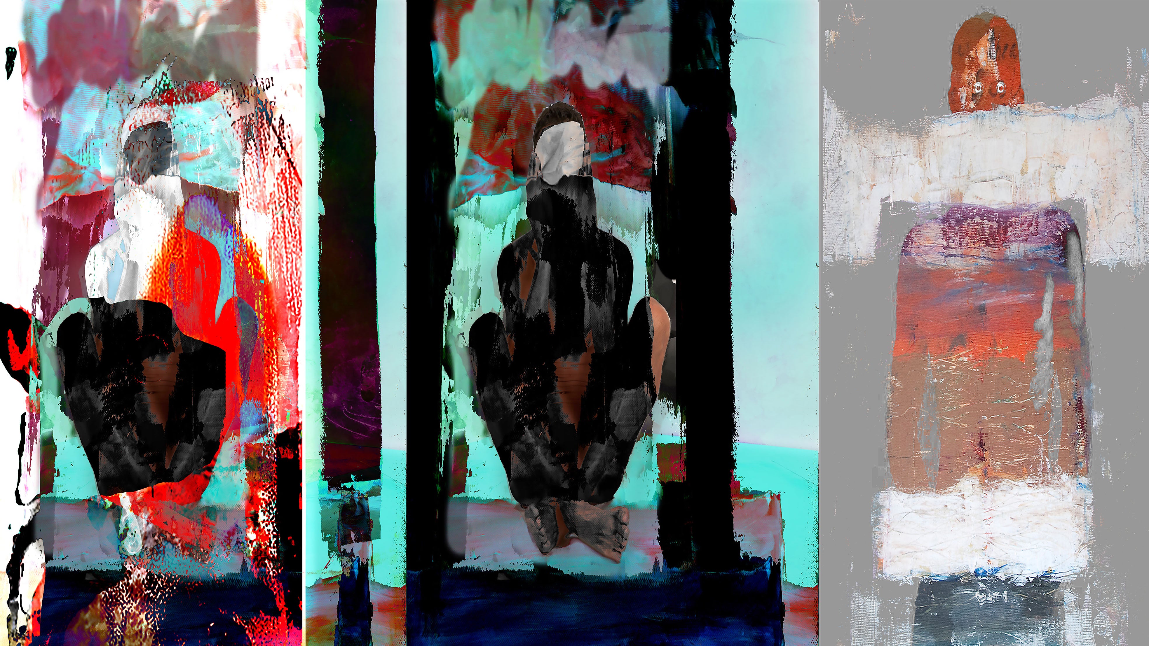 Garnet Shame II triptych Geert Lemmers