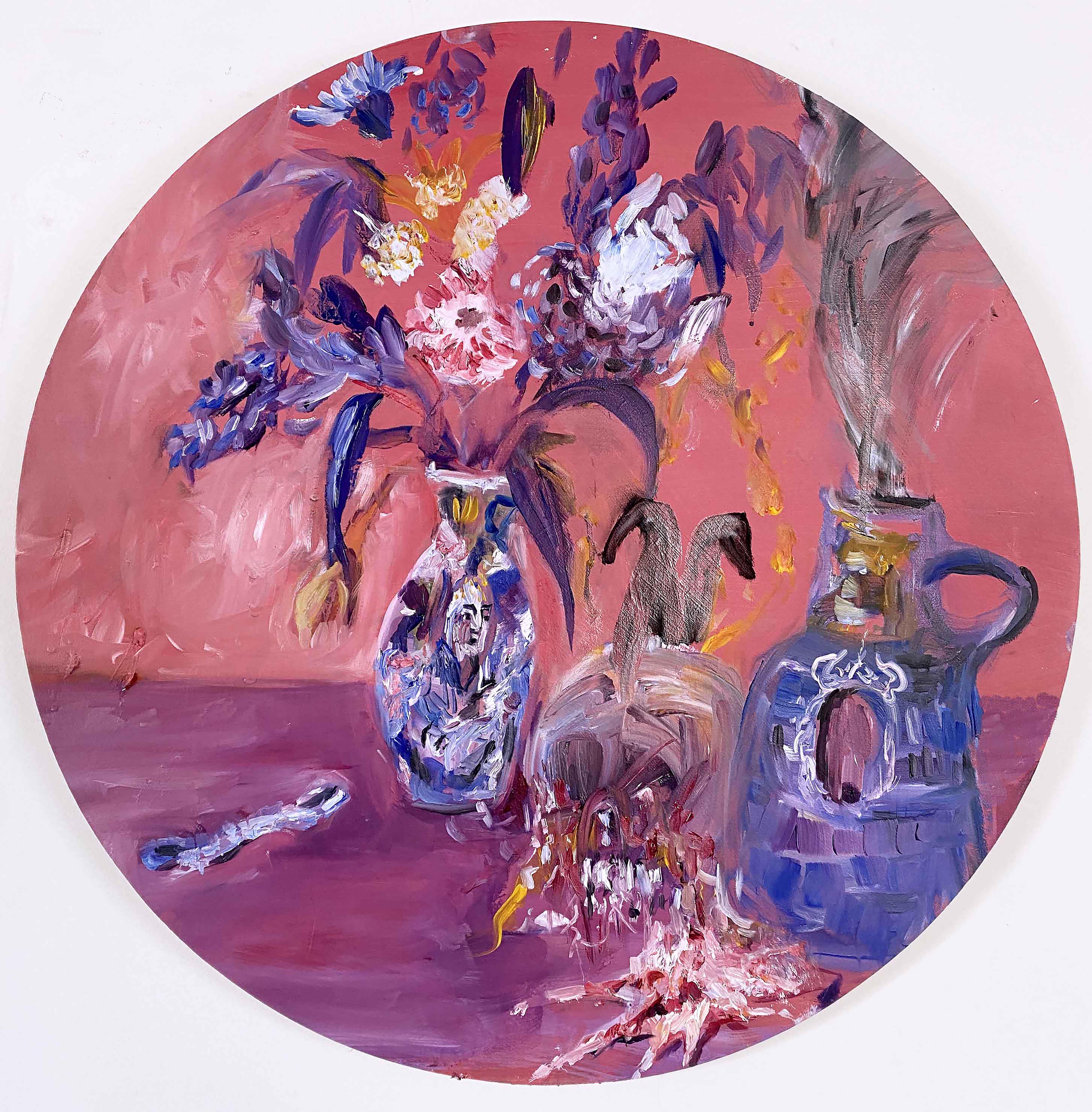 Garnet Still Life with Horses and a Smoking Vase Marguerite de Geus