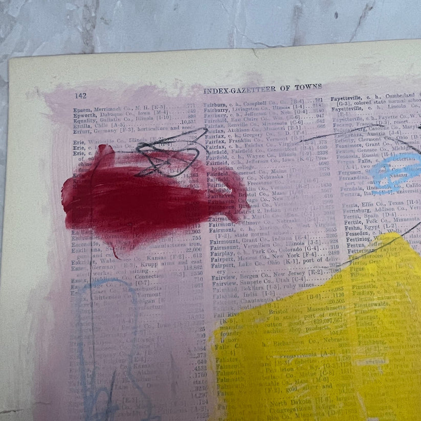 Abstract Mixed Media Painting 'WANDERLUST SERIES #19' - Original Mixed Media Abstract Art Painting Sam Lewis