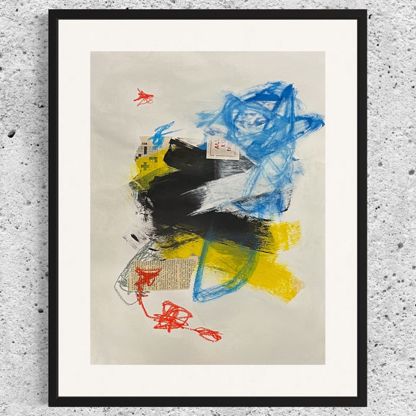 Abstract Mixed Media Painting 'ABOUNDING BREATH' - Mixed Media Abstract Art Painting Sam Lewis