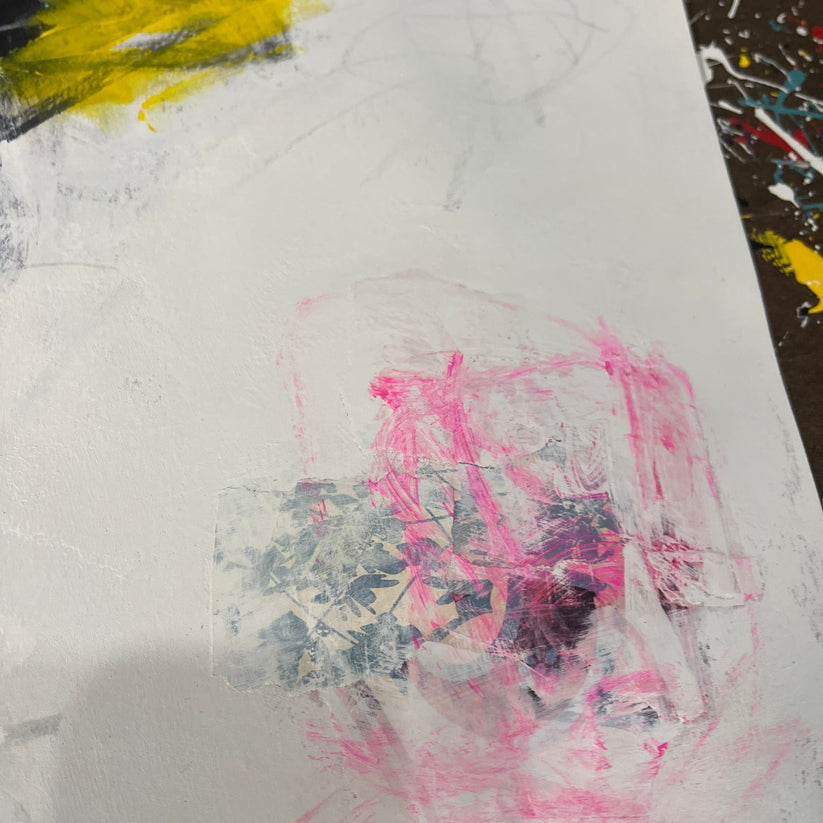 Abstract Mixed Media Painting 'ZEALOUS QUESTION' - Original Mixed Media Abstract Art Painting Sam Lewis