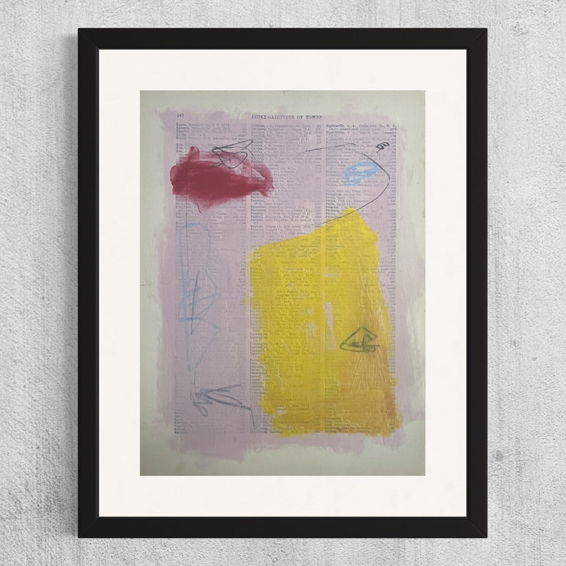 Abstract Mixed Media Painting 'WANDERLUST SERIES #19' - Original Mixed Media Abstract Art Painting Sam Lewis