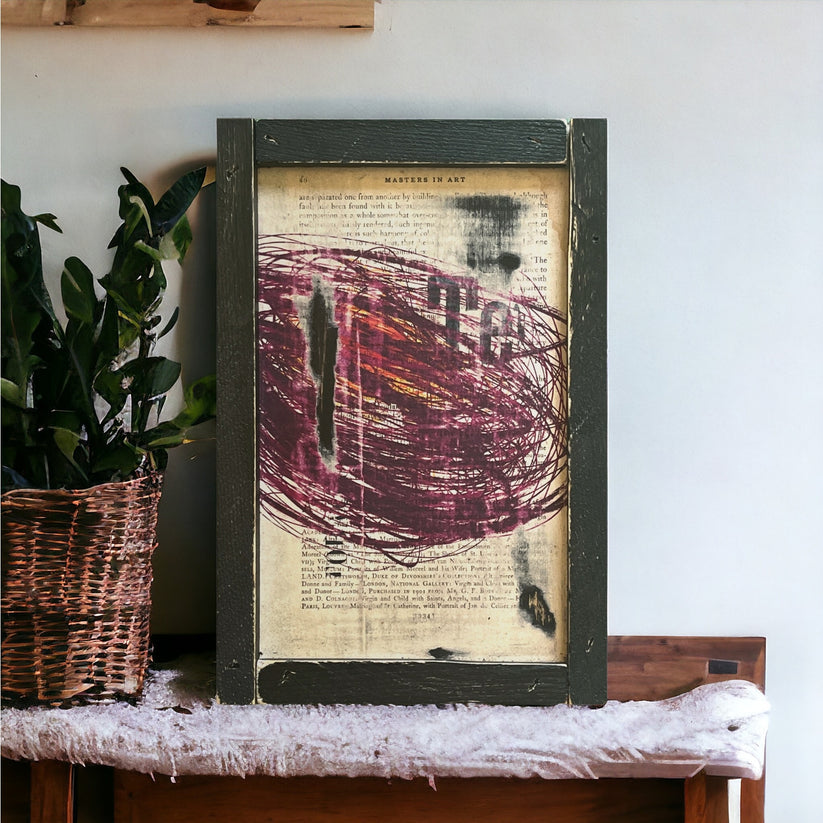 Abstract 'STEREOTYPE' - Mixed Media on 1905 Masters of Art Page Sam Lewis