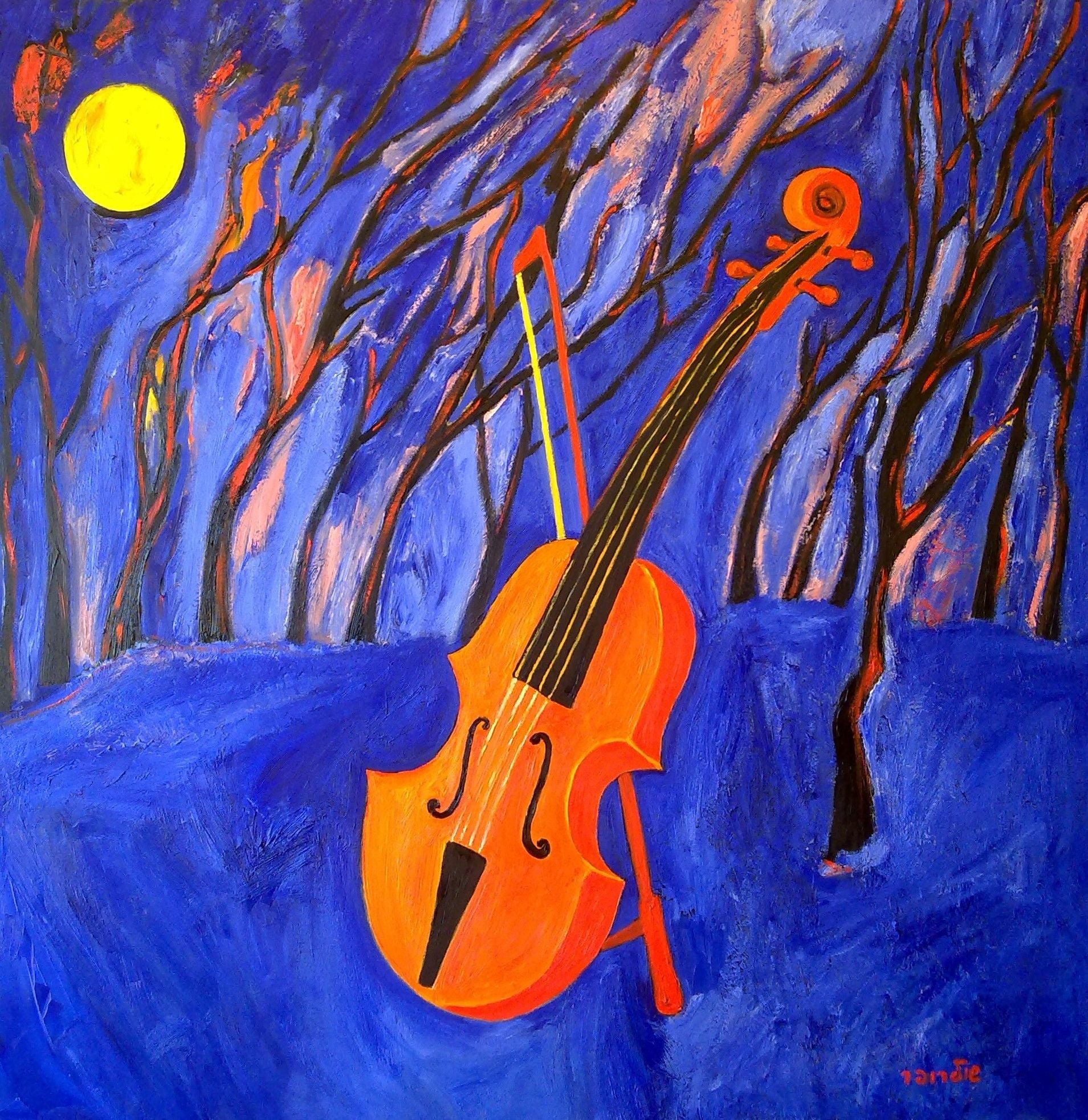 Expressionist 'THE THIN VOICE OF SILENCE' - Oil Painting Janna Shulrufer