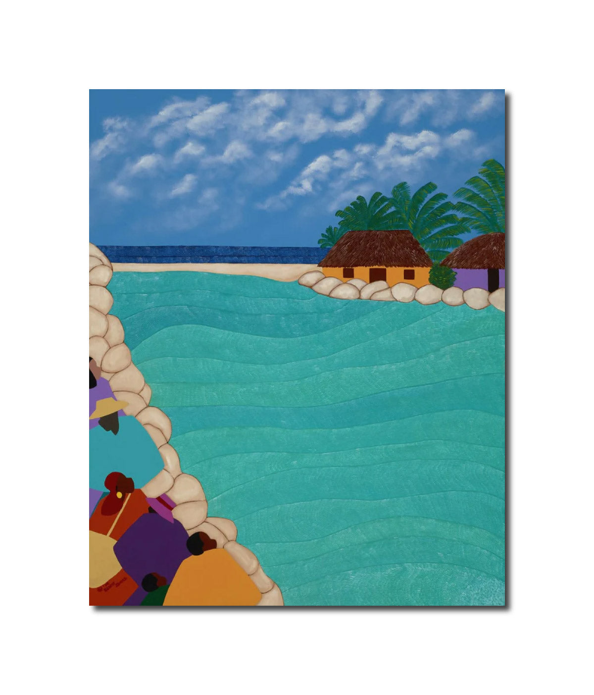 Acrylic Figurative Oil Painting Seascape Curaçao Lagoon Atelier Synthia SAINT JAMES